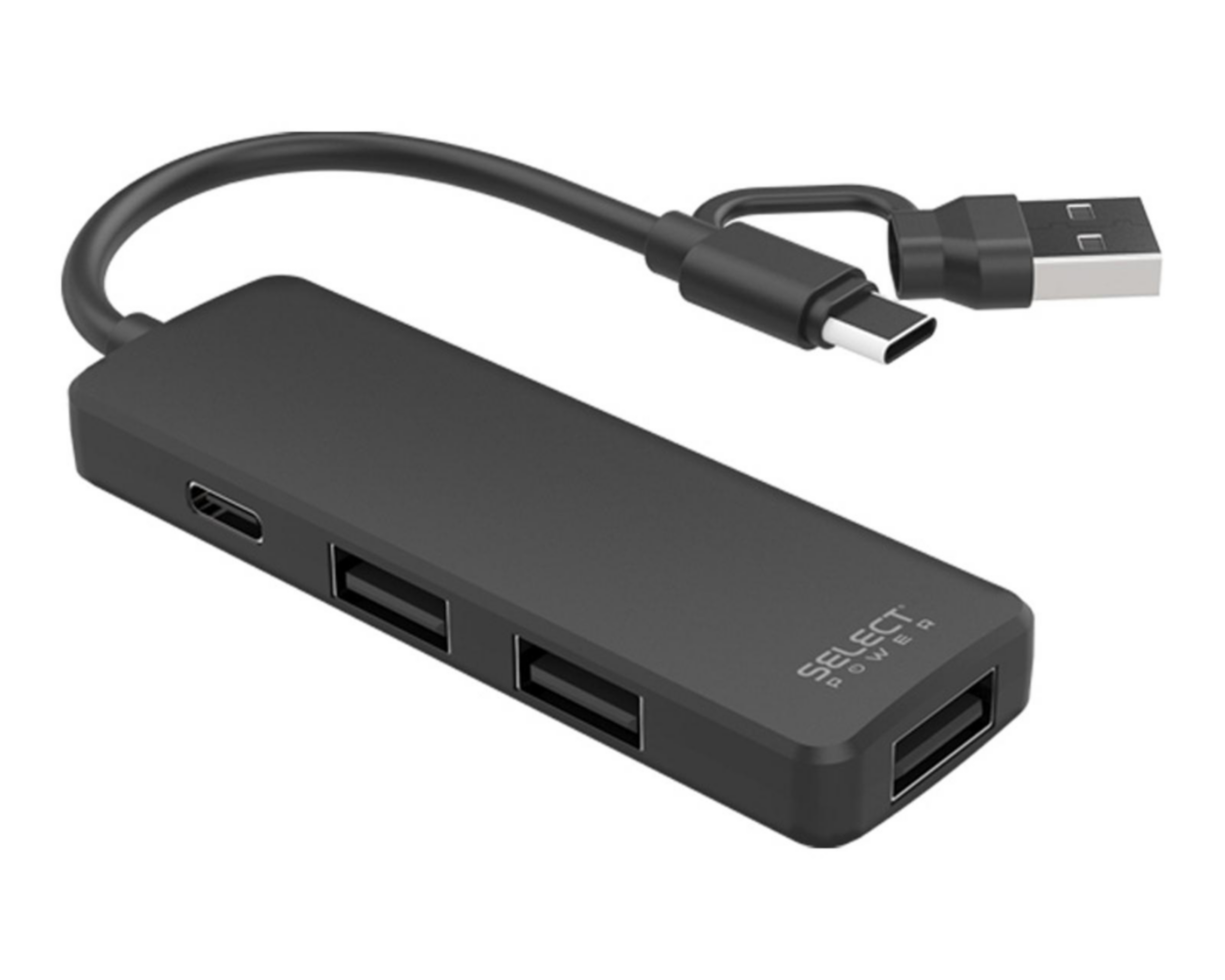 Adaptador USB Tipo C Select Power con 4 Puertos