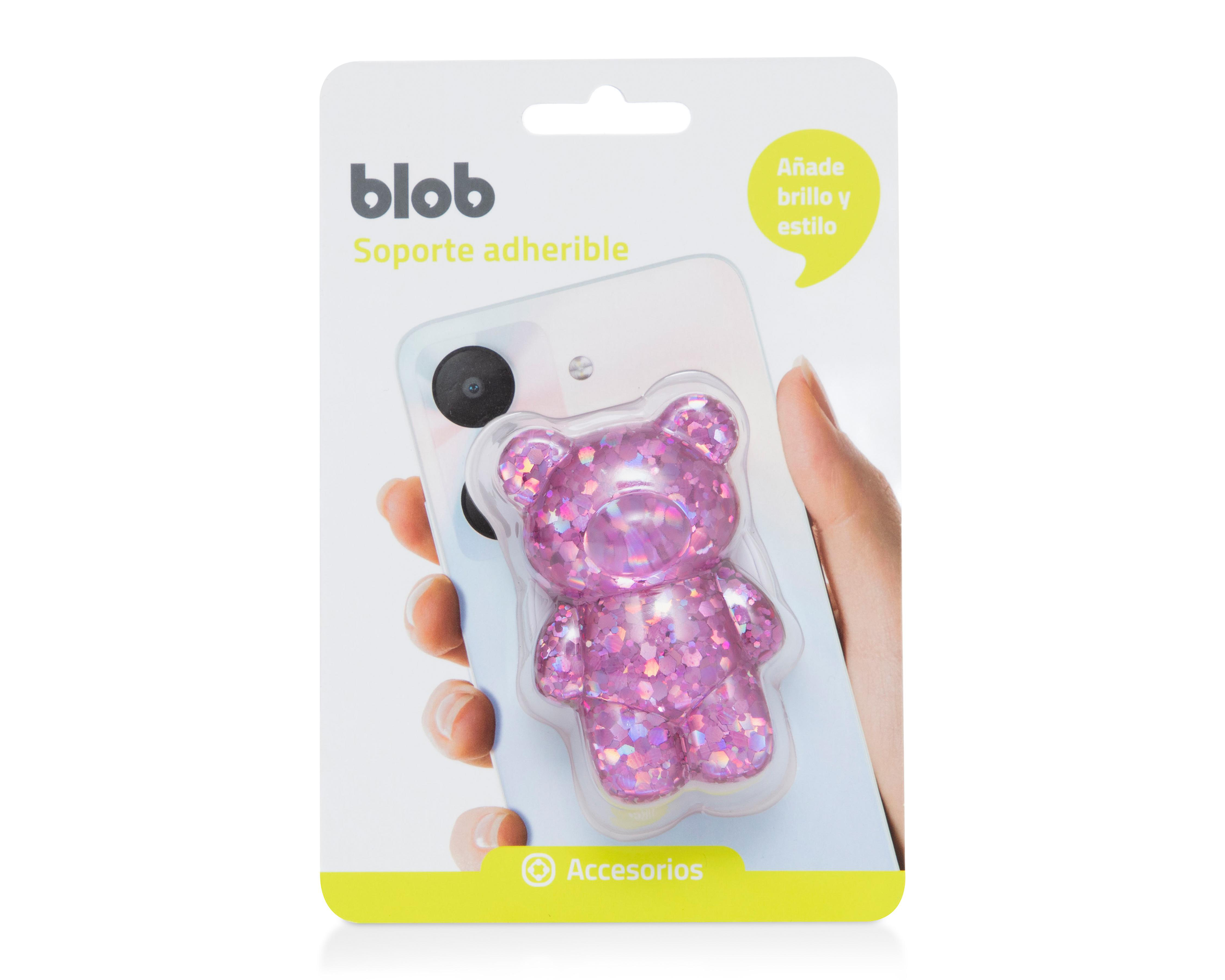 Foto 4 pulgar | Soporte para Celular Blob Oso Rosa