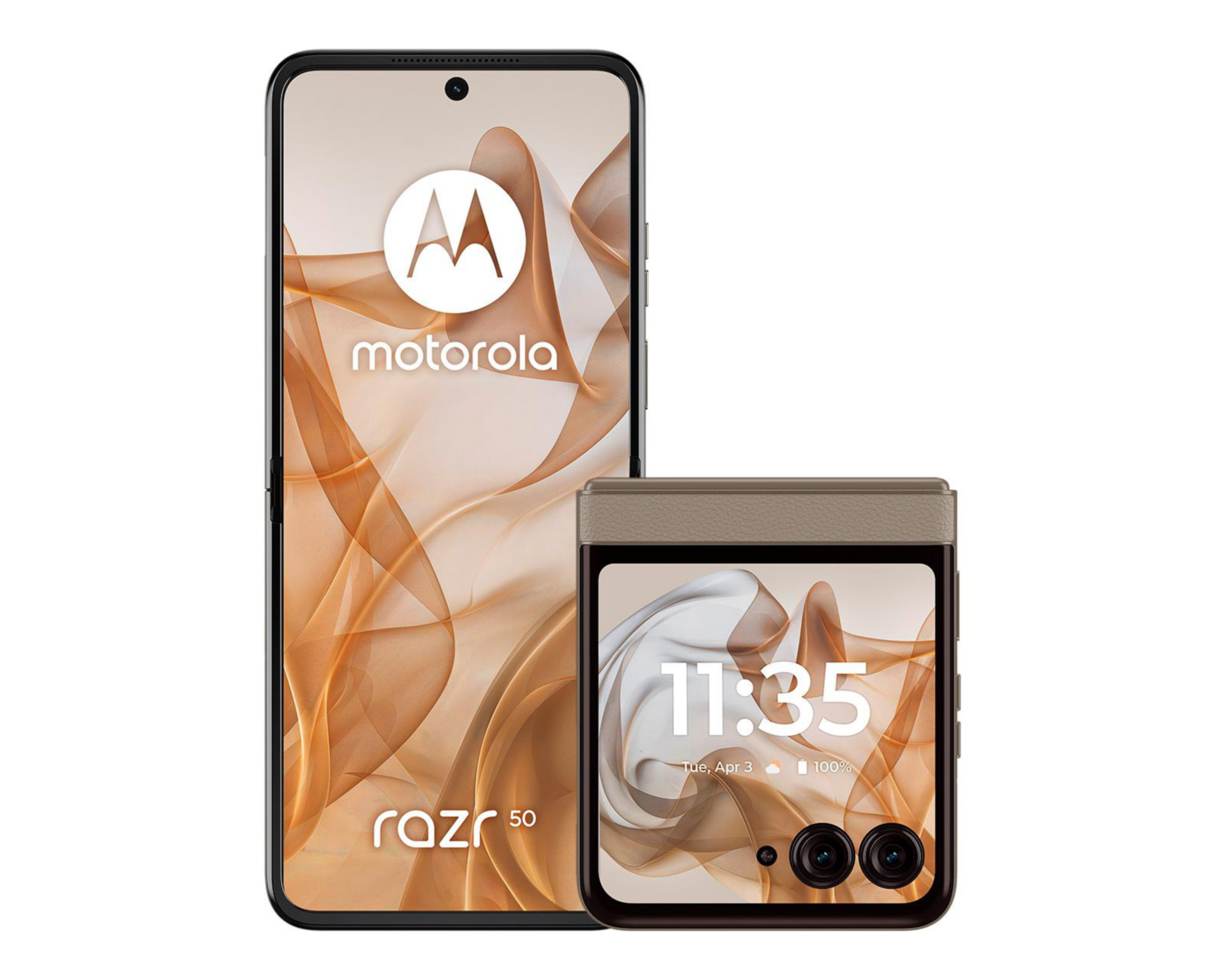 Foto 2 pulgar | Telcel Motorola Razr 50 512 GB Beige