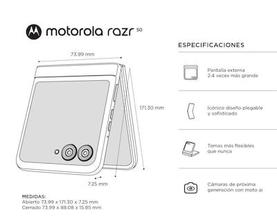 Foto 10 | Telcel Motorola Razr 50 512 GB Beige