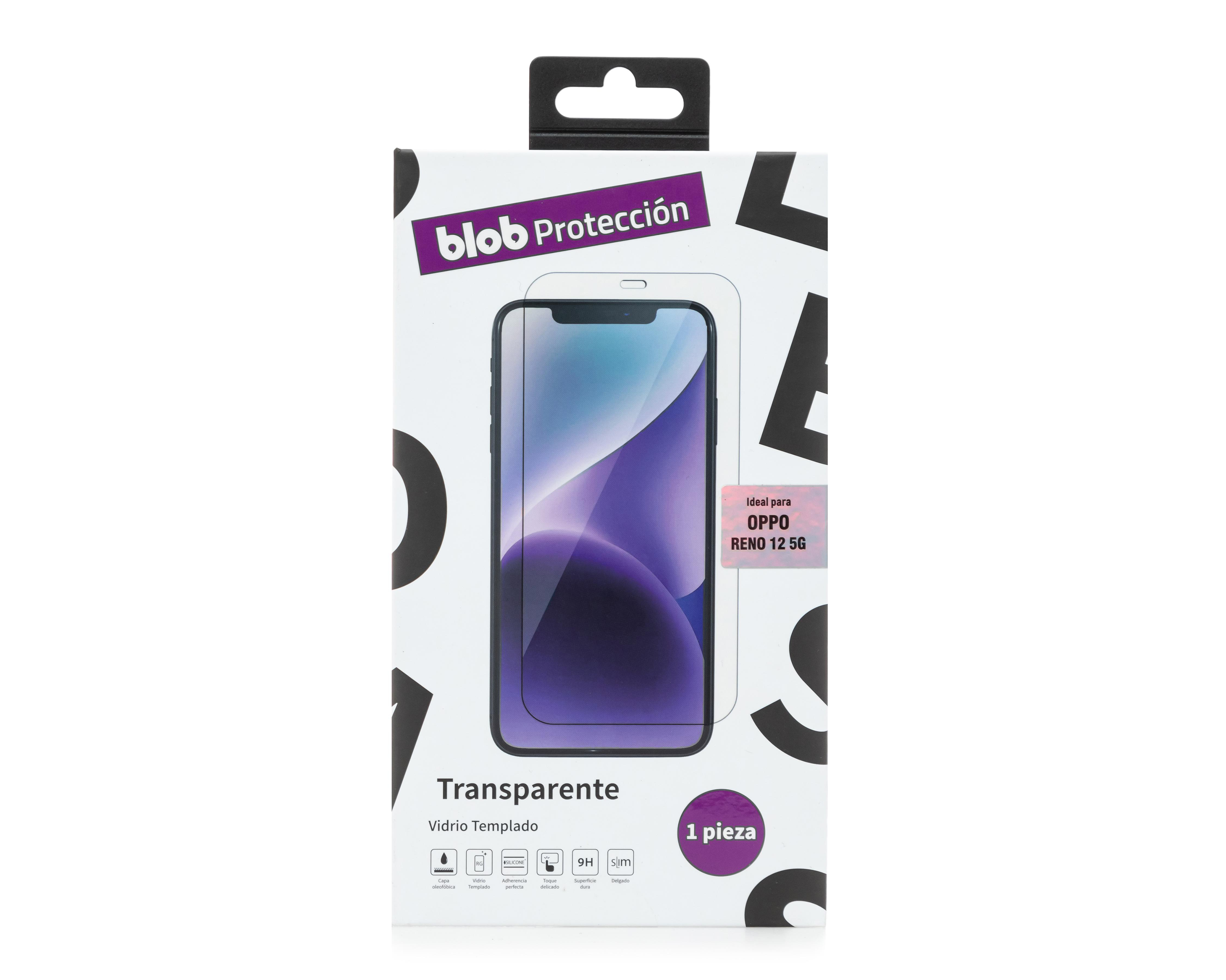 Foto 1 | Protector de Pantalla de Vidrio Templado Blob para OPPO Reno 12 5G