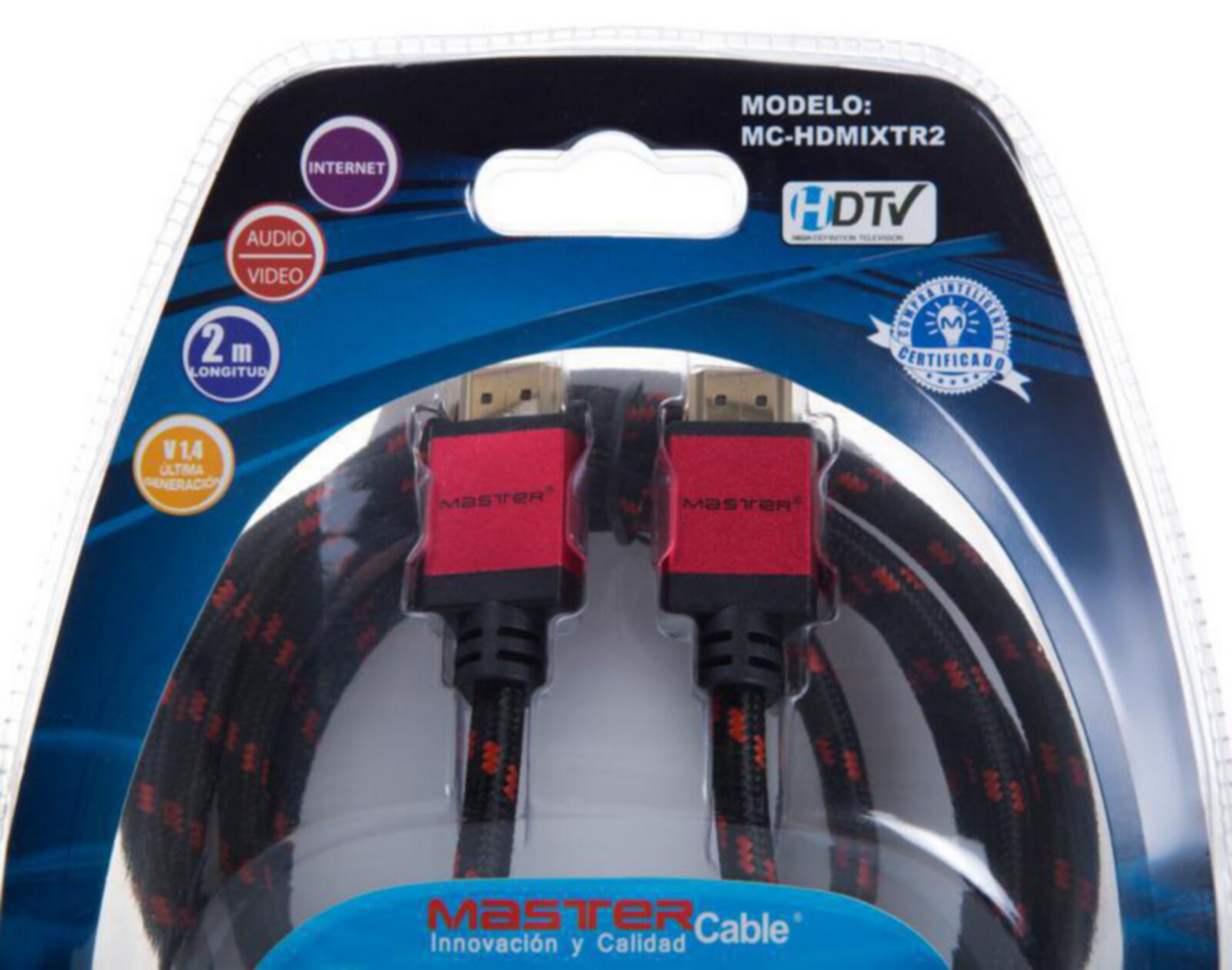 Foto 3 pulgar | Cable HDMI 2 m Master