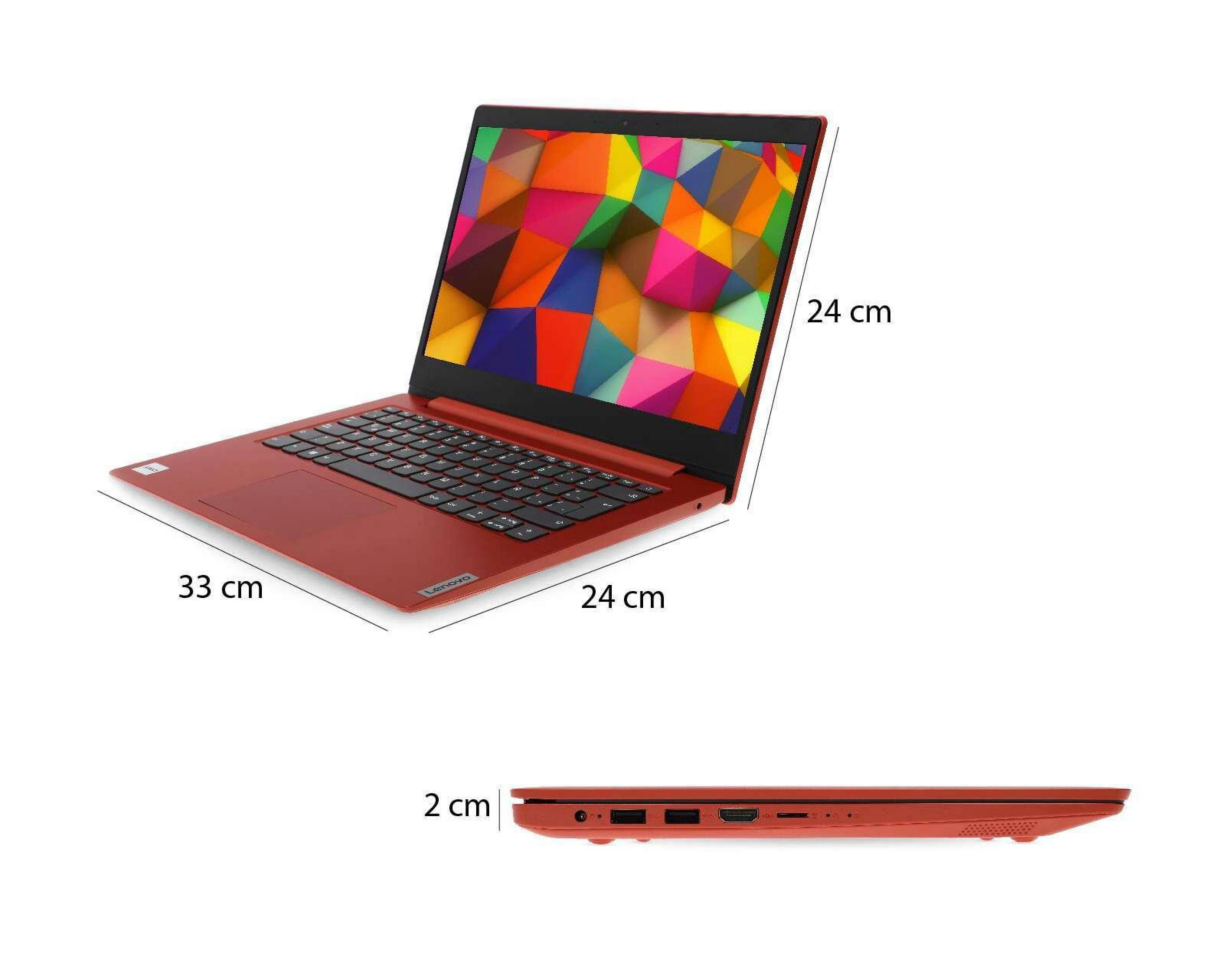 Foto 8 pulgar | Laptop Lenovo IP 1 14ADA05 14" AMD 3020e 4 GB RAM 64 GB eMMC Roja