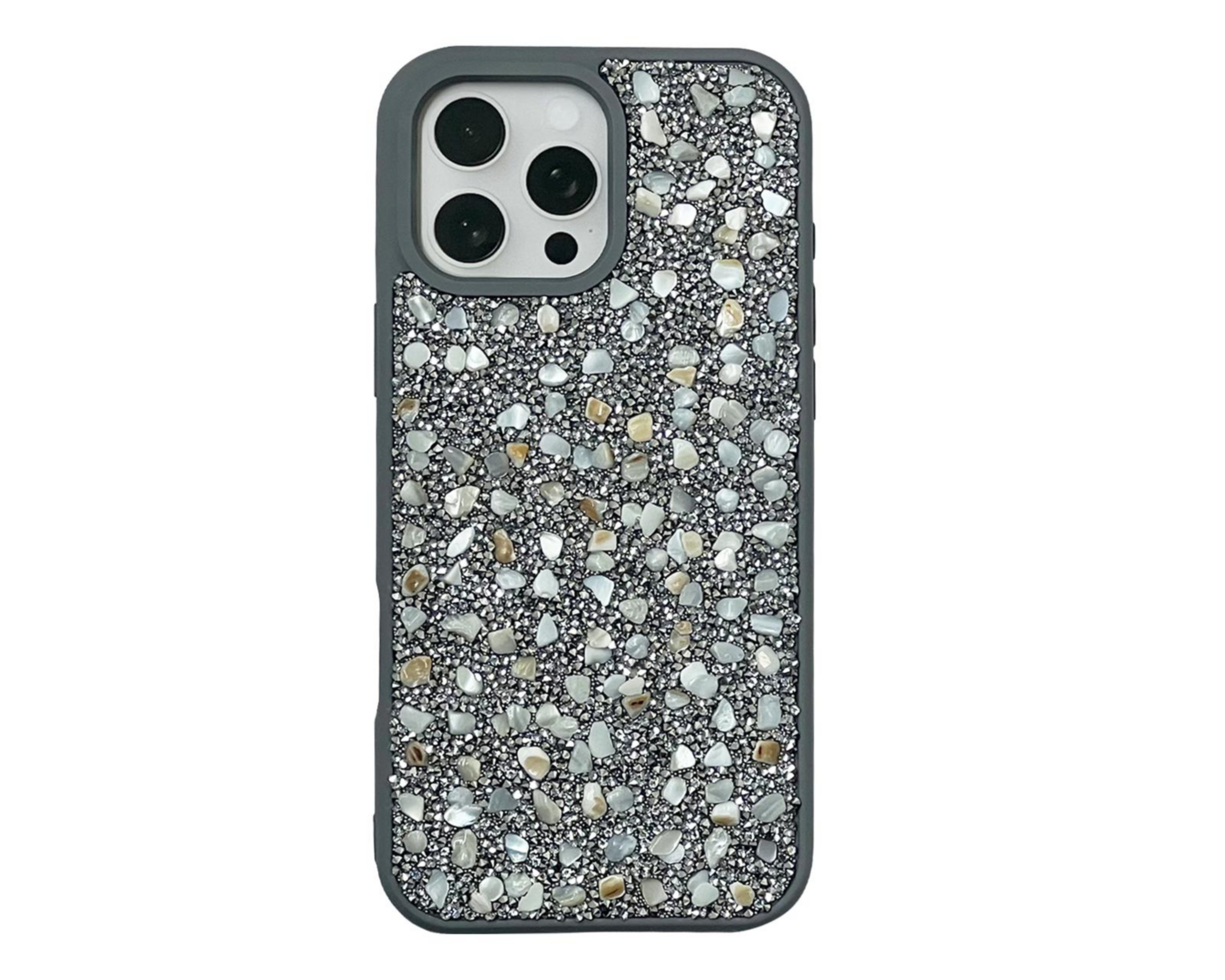 Funda de Silicón con Pedrería Blob para iPhone 16 Pro Max
