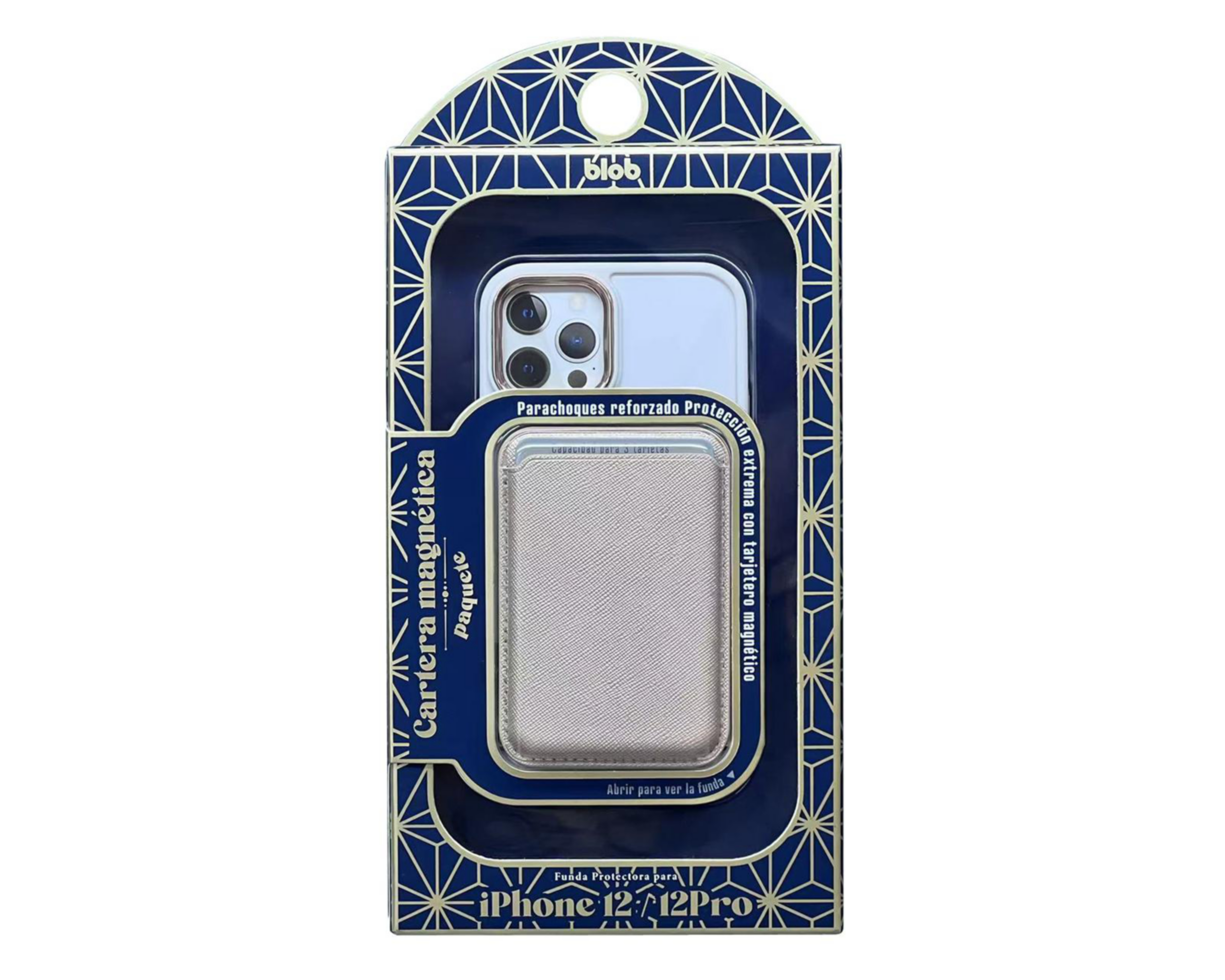 Foto 2 pulgar | Funda con Tarjetero Blob para iPhone 12/12 Pro