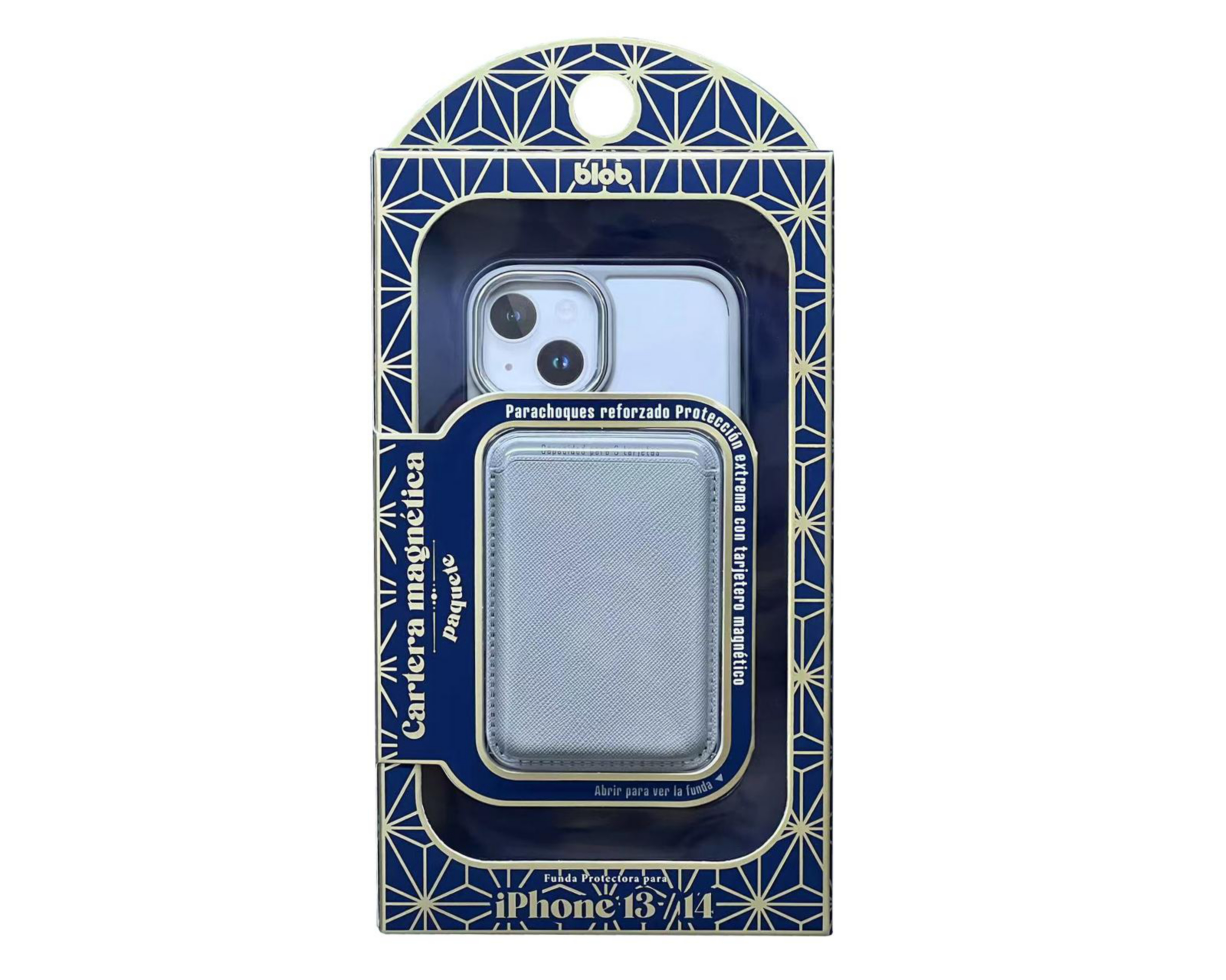 Foto 2 pulgar | Funda con Tarjetero Blob para iPhone 13/14