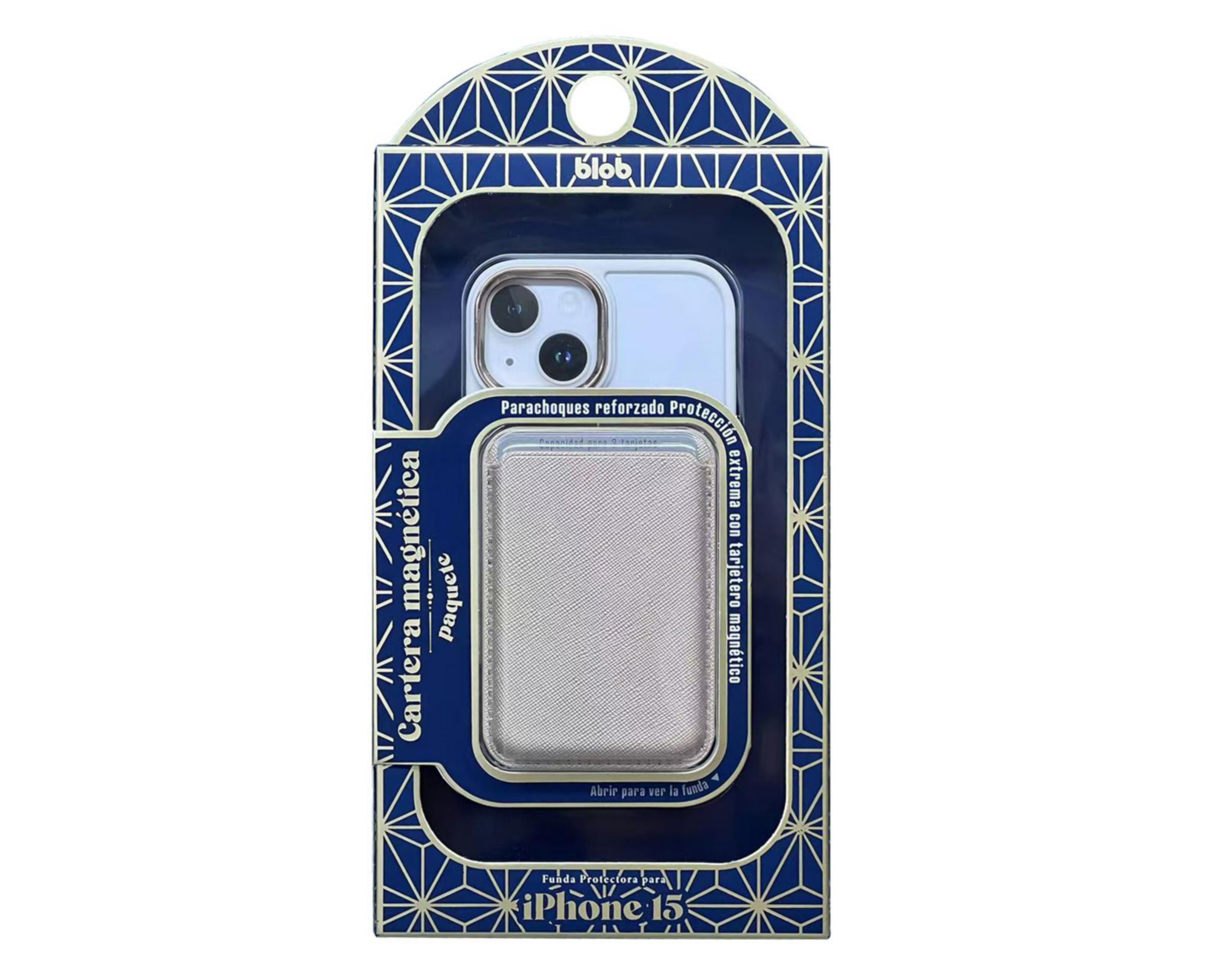 Foto 2 pulgar | Funda de Policarbonato con Tarjetero Blob para iPhone 15