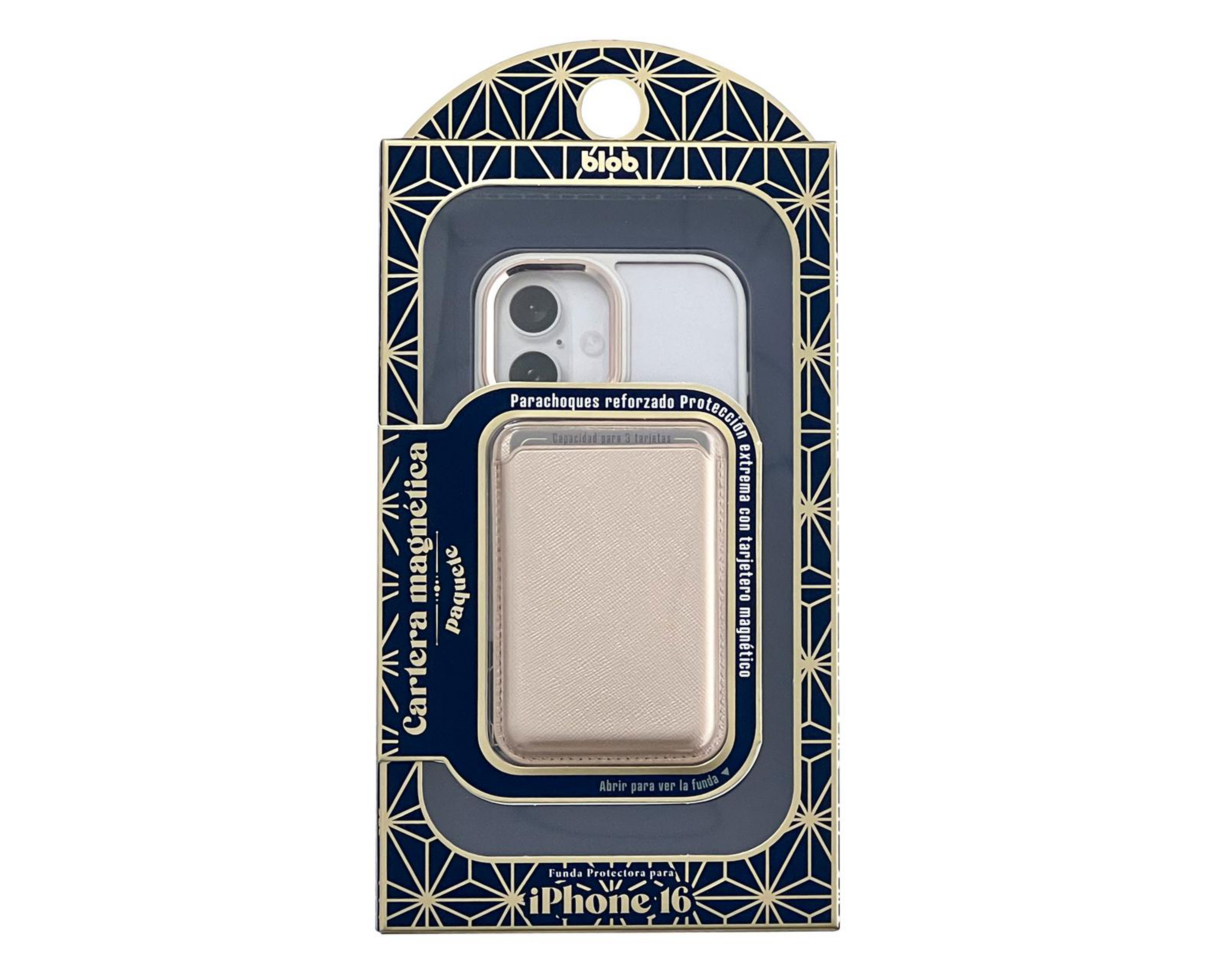 Foto 3 pulgar | Funda de Silicón con Tarjetero Blob para iPhone 16