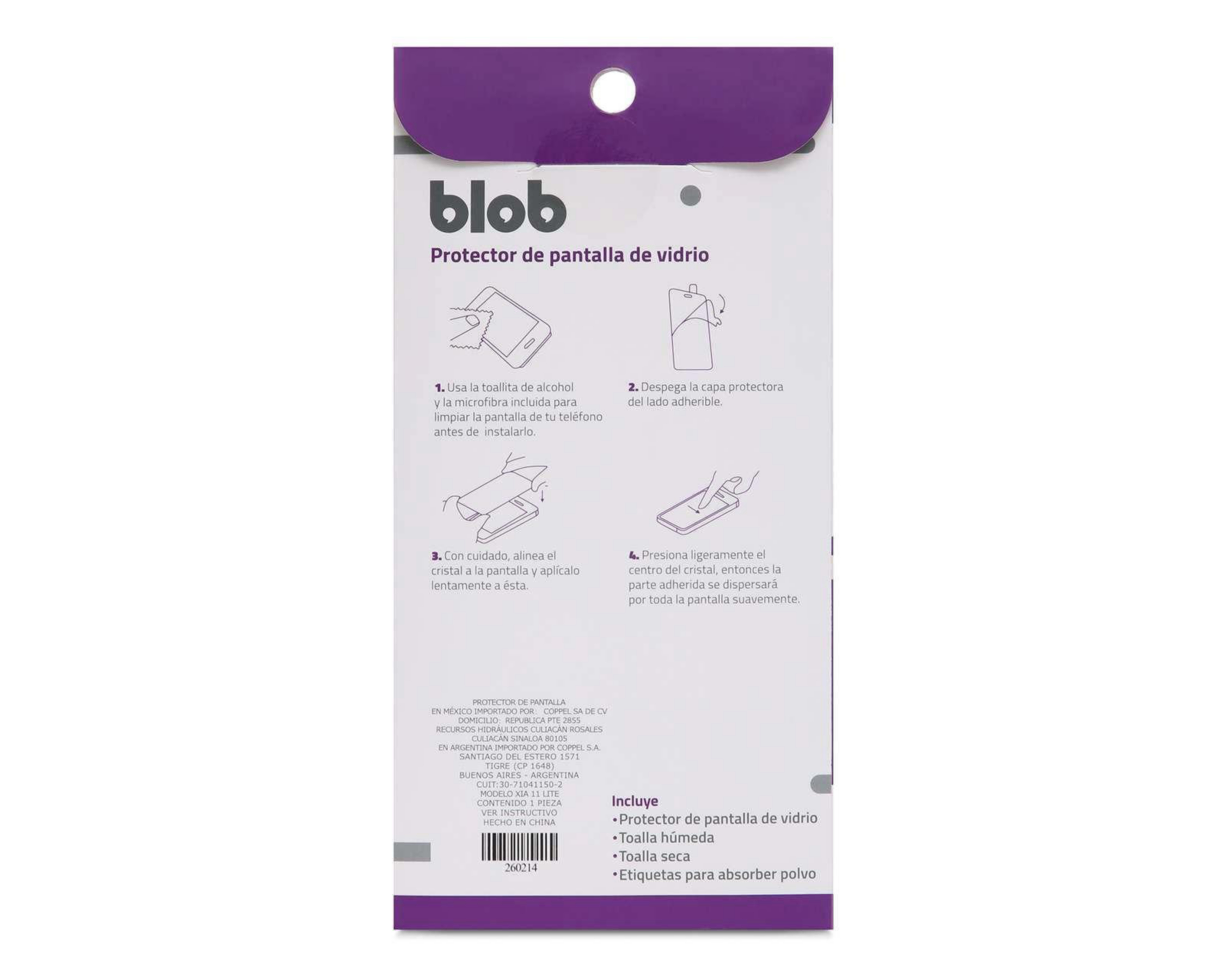 Foto 3 pulgar | Protector de Pantalla Blob para ZTE L9