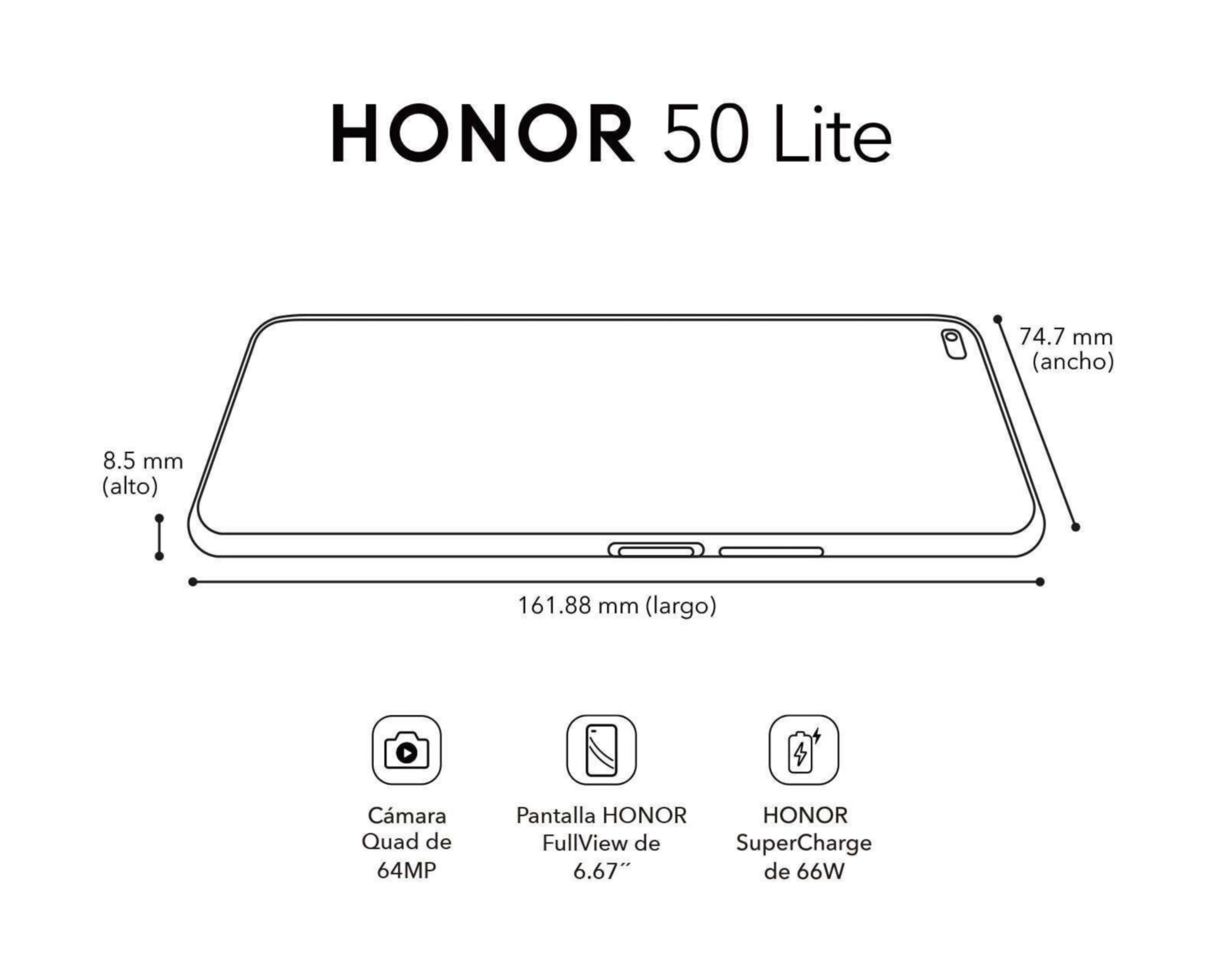 Foto 6 | AT&T/Unefon Honor 50 Lite 128 GB Azul