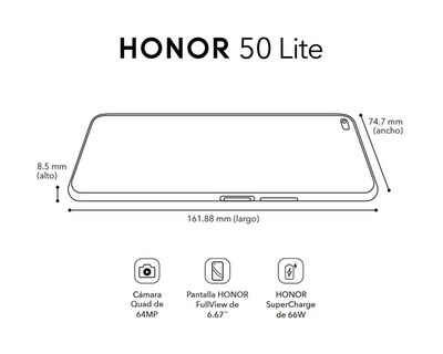 Foto 6 | AT&T/Unefon Honor 50 Lite 128 GB Azul