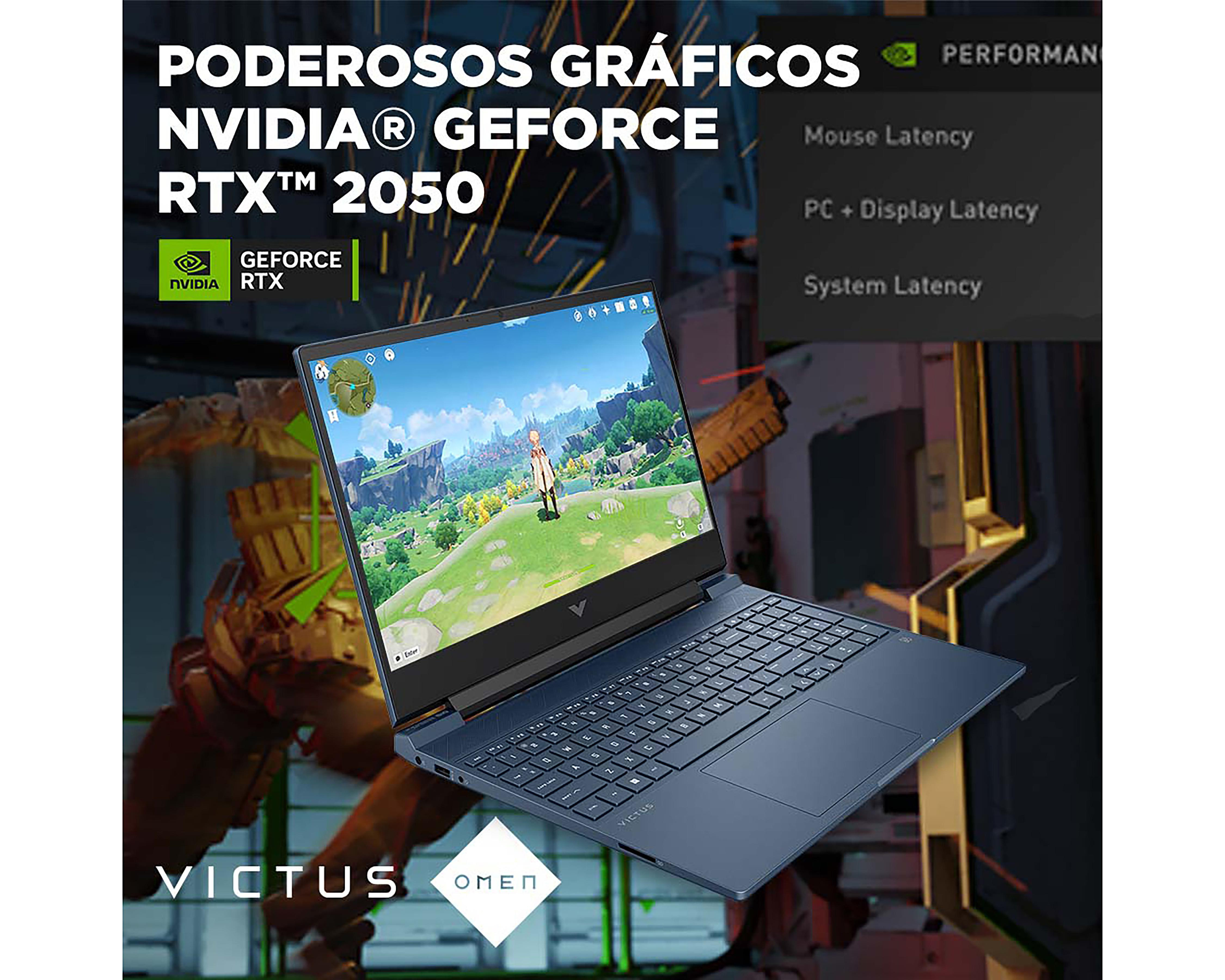 Foto 8 pulgar | Laptop Gamer HP Victus15-FA1090LA 15.6 Pulgadas Intel Core i5 NVIDIA GeForce RTX 2050 8 GB RAM 512 GB SSD Negro