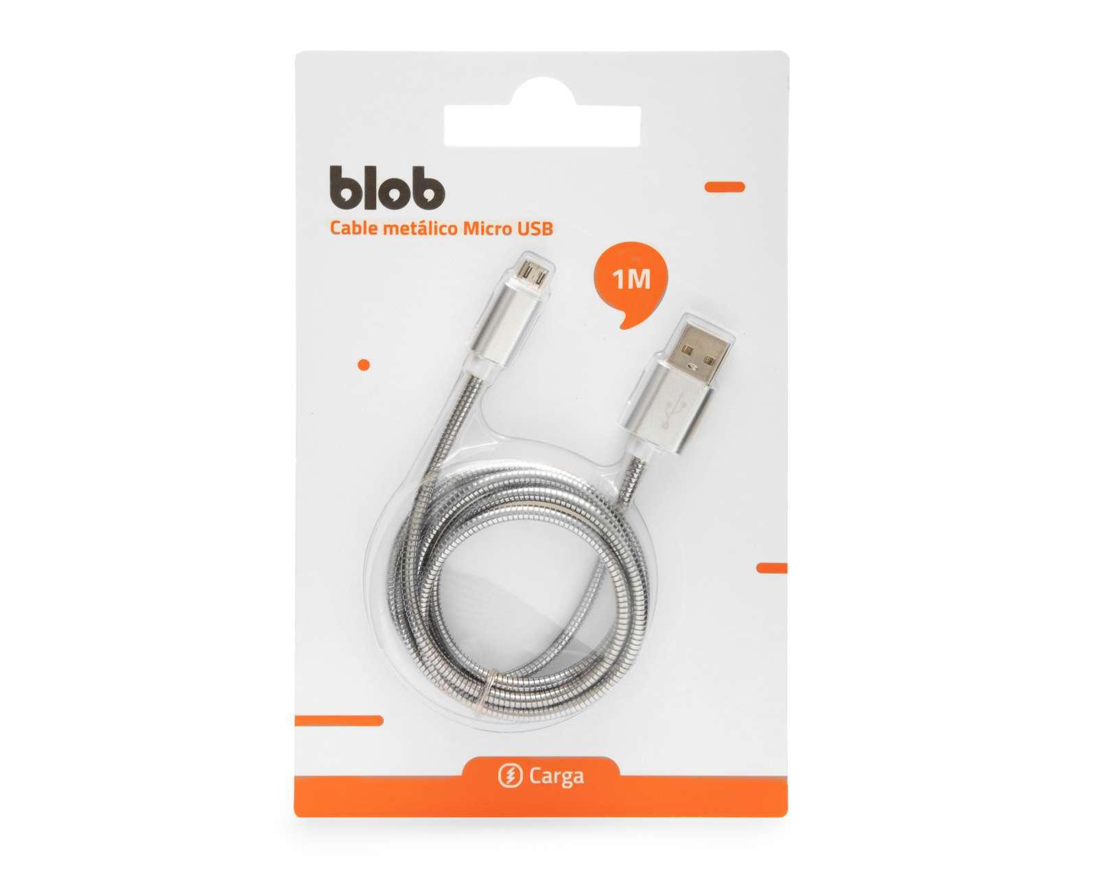 Foto 2 pulgar | Cable de Carga BLOB Tipo MicroUSB de 1 Metro