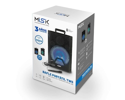 Foto 6 | Bocina Misik MB180 5000 W con Luces Led