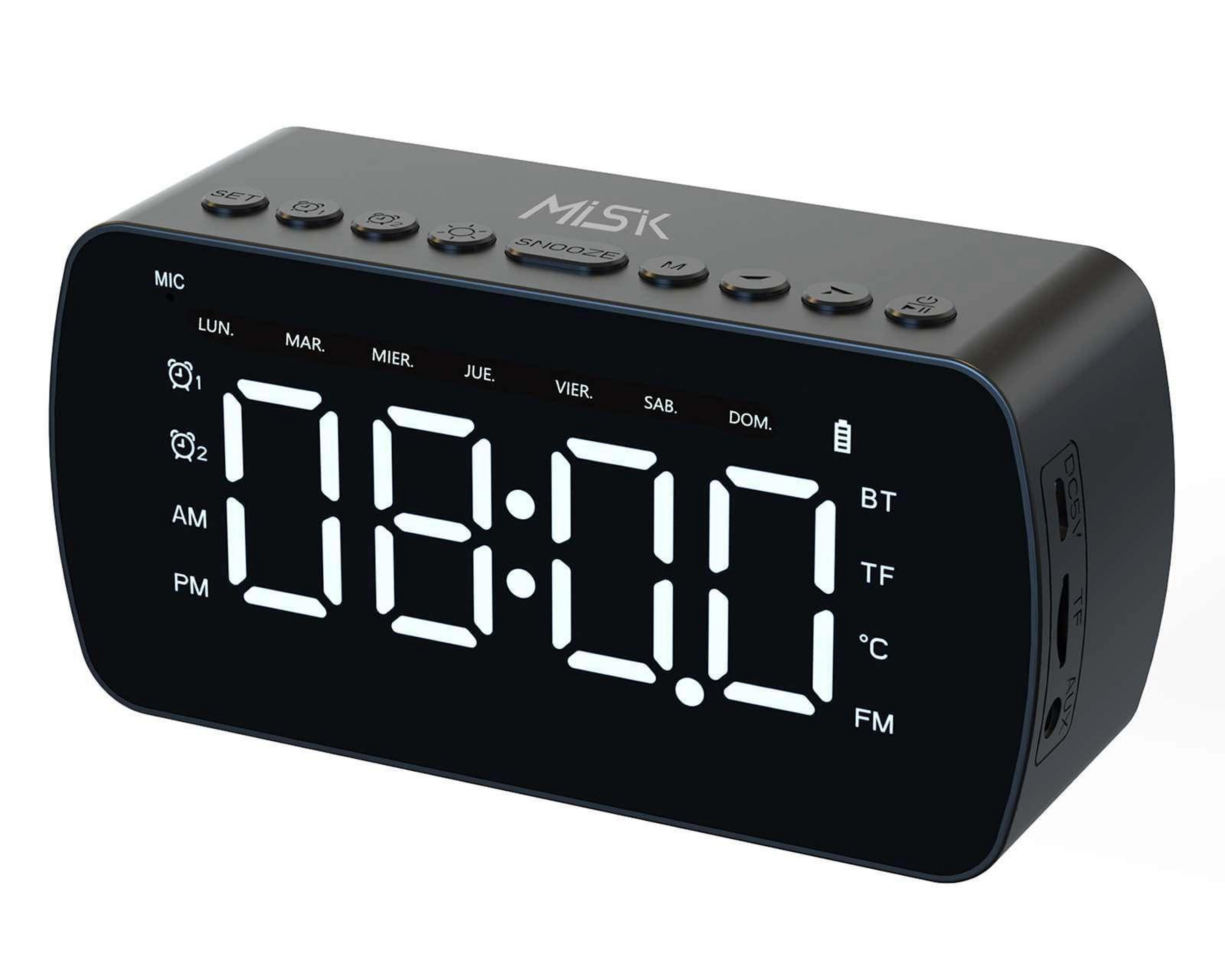 Foto 1 | Radio Reloj Misik con Bluetooth