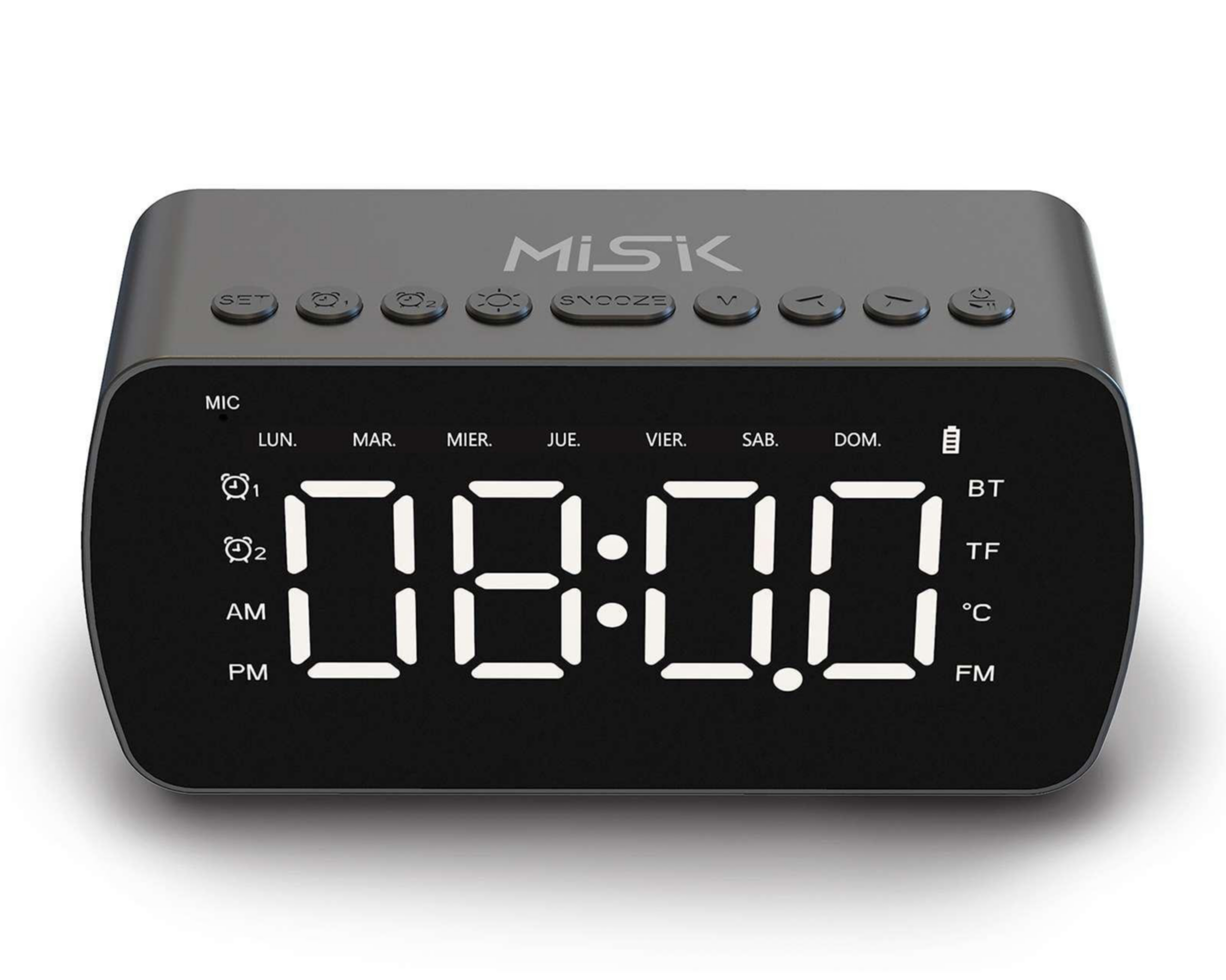 Foto 3 pulgar | Radio Reloj Misik con Bluetooth