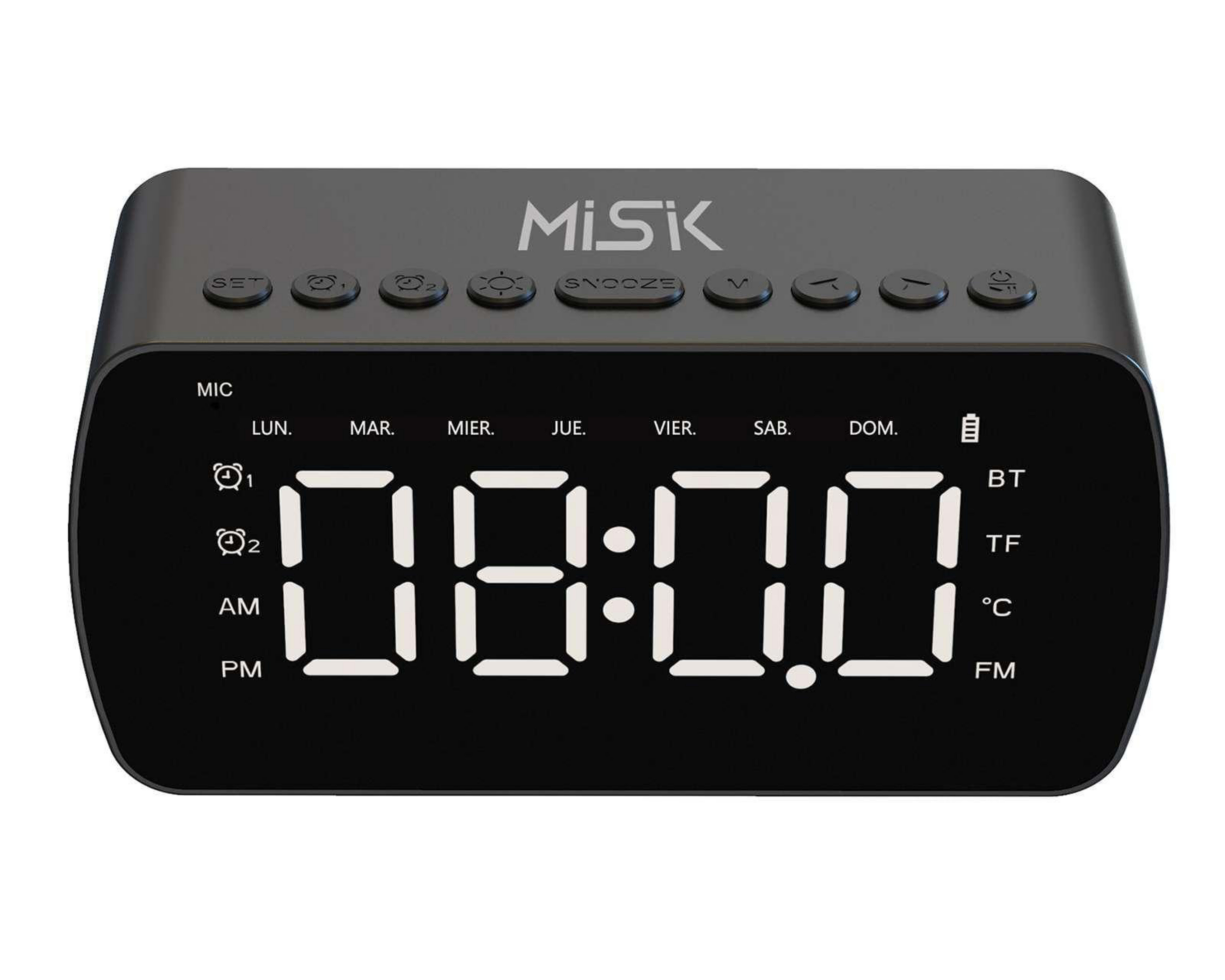 Foto 4 pulgar | Radio Reloj Misik con Bluetooth