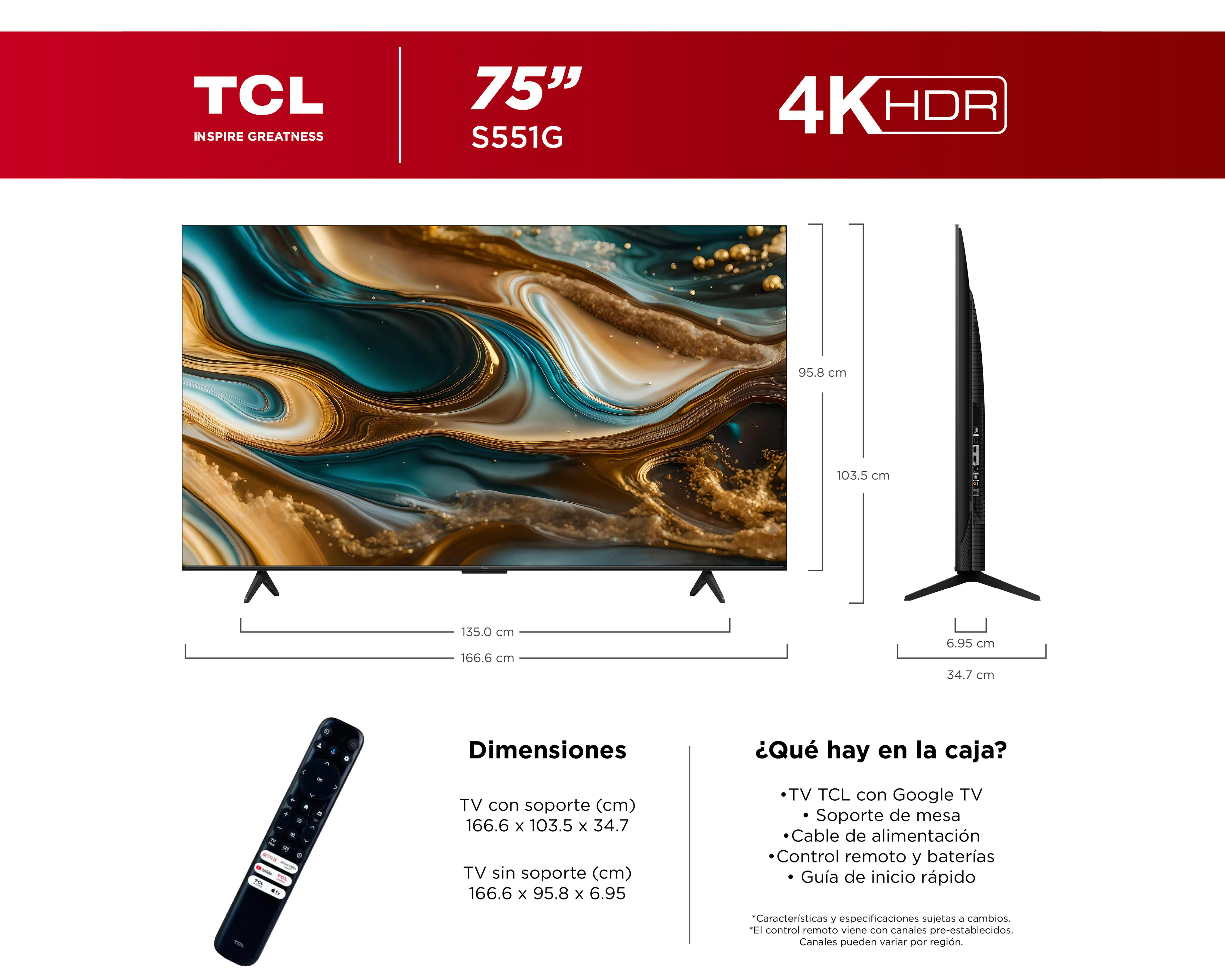 Foto 11 pulgar | Pantalla Smart TV TCL LED 75" Ultra HD 4K 75S551G