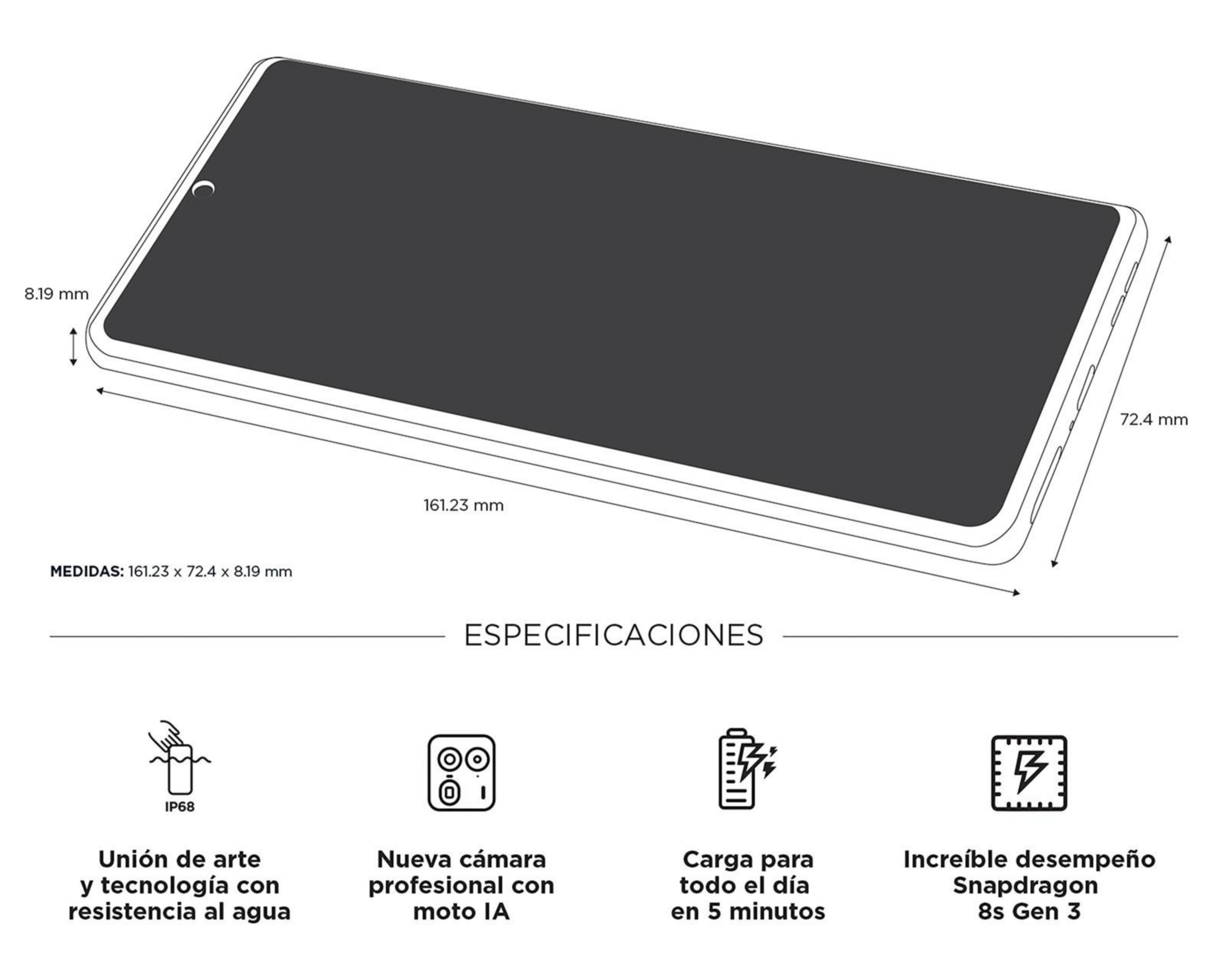 Foto 9 | Celular Motorola Desbloqueado Moto Edge 50 Ultra 512 GB  Durazno