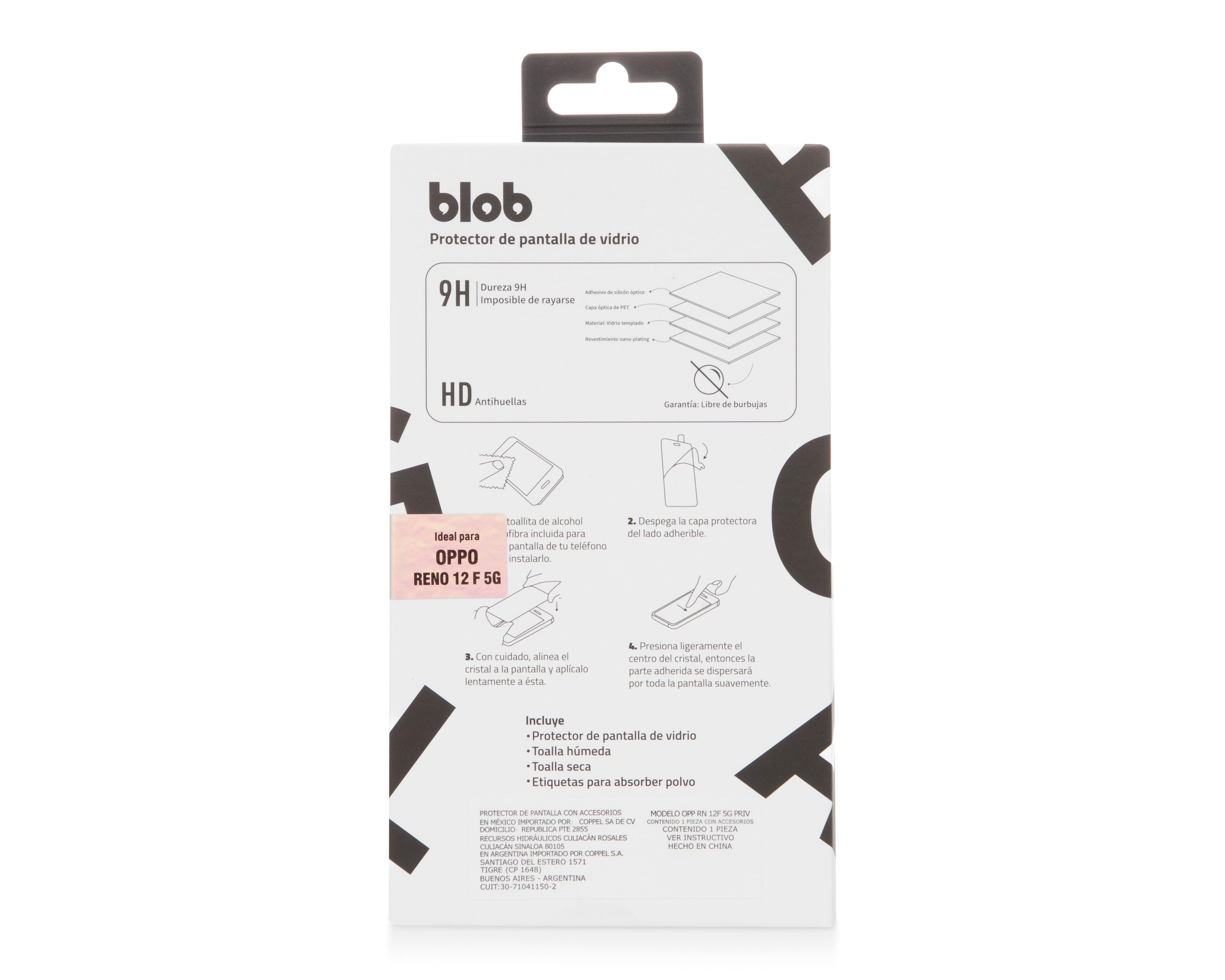 Foto 2 | Protector de Pantalla Blob para Oppo Reno 12F 5G