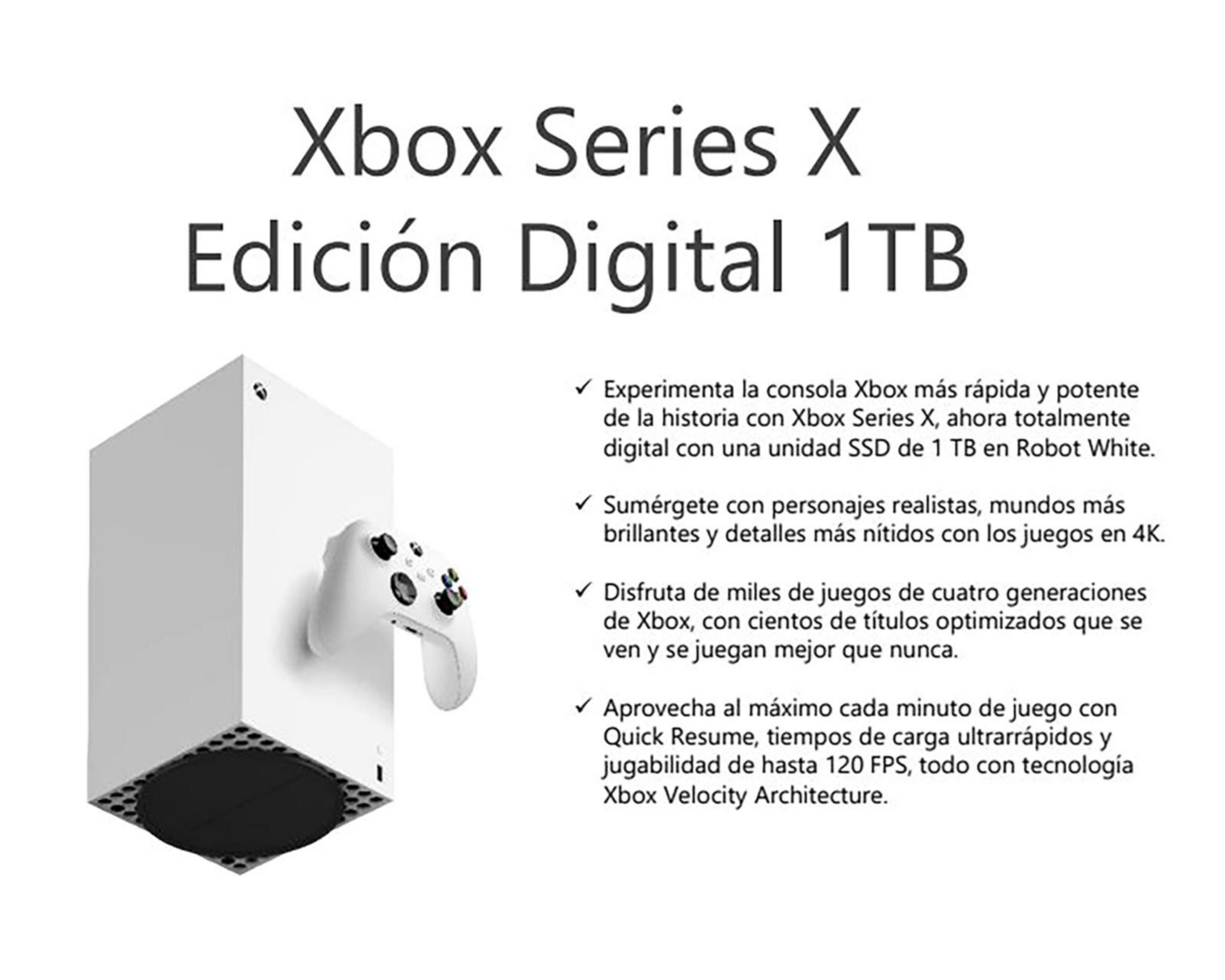 Foto 5 pulgar | Consola Xbox Series X 1 TB Digital