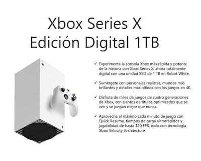 Foto 4 | Consola Xbox Series X 1 TB Digital