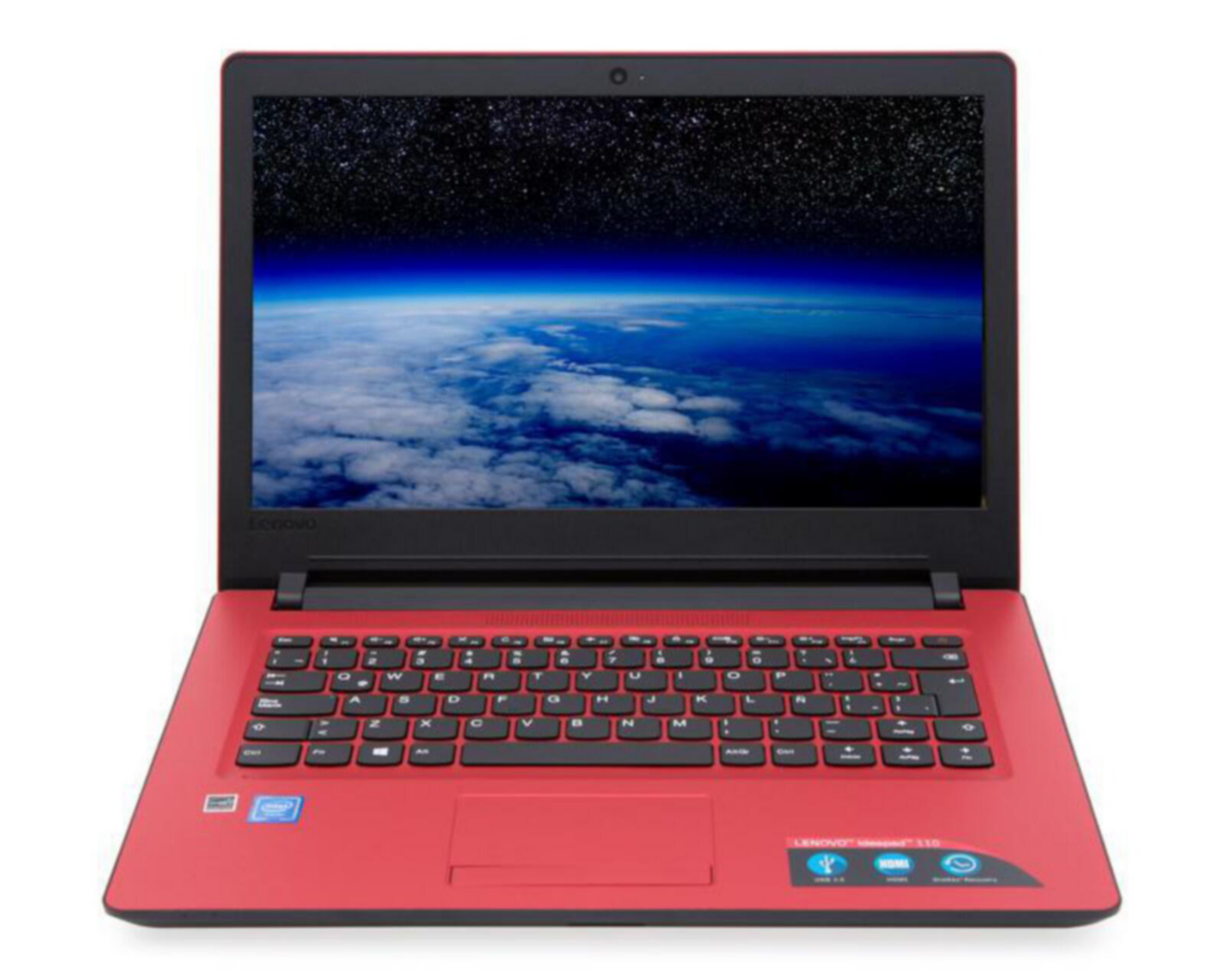 Foto 2 pulgar | Notebook Lenovo 110-14IBR 14" Roja