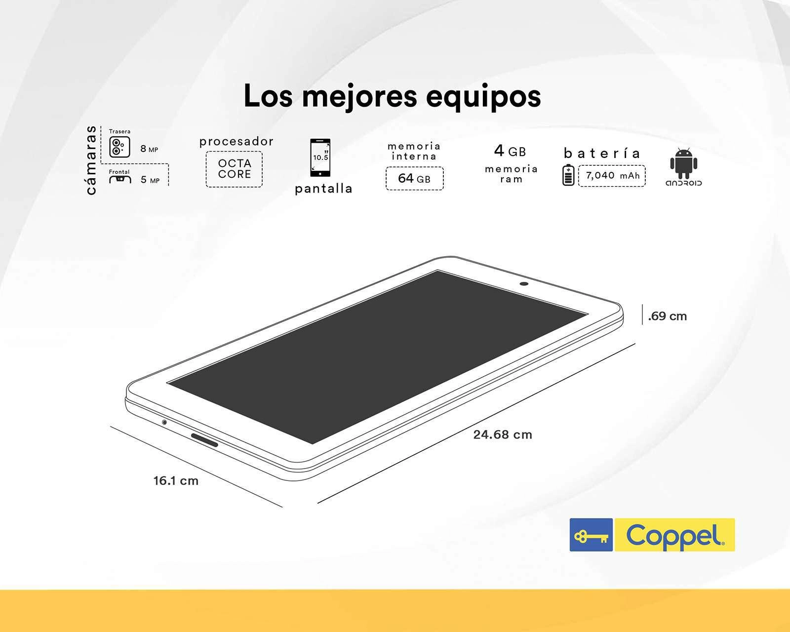 Foto 6 pulgar | Tablet Samsung Galaxy Tab A8 SM-X200NZAMMXO 10.5'' 64GB Wifi + Bluetooth Android 4 GB Gris