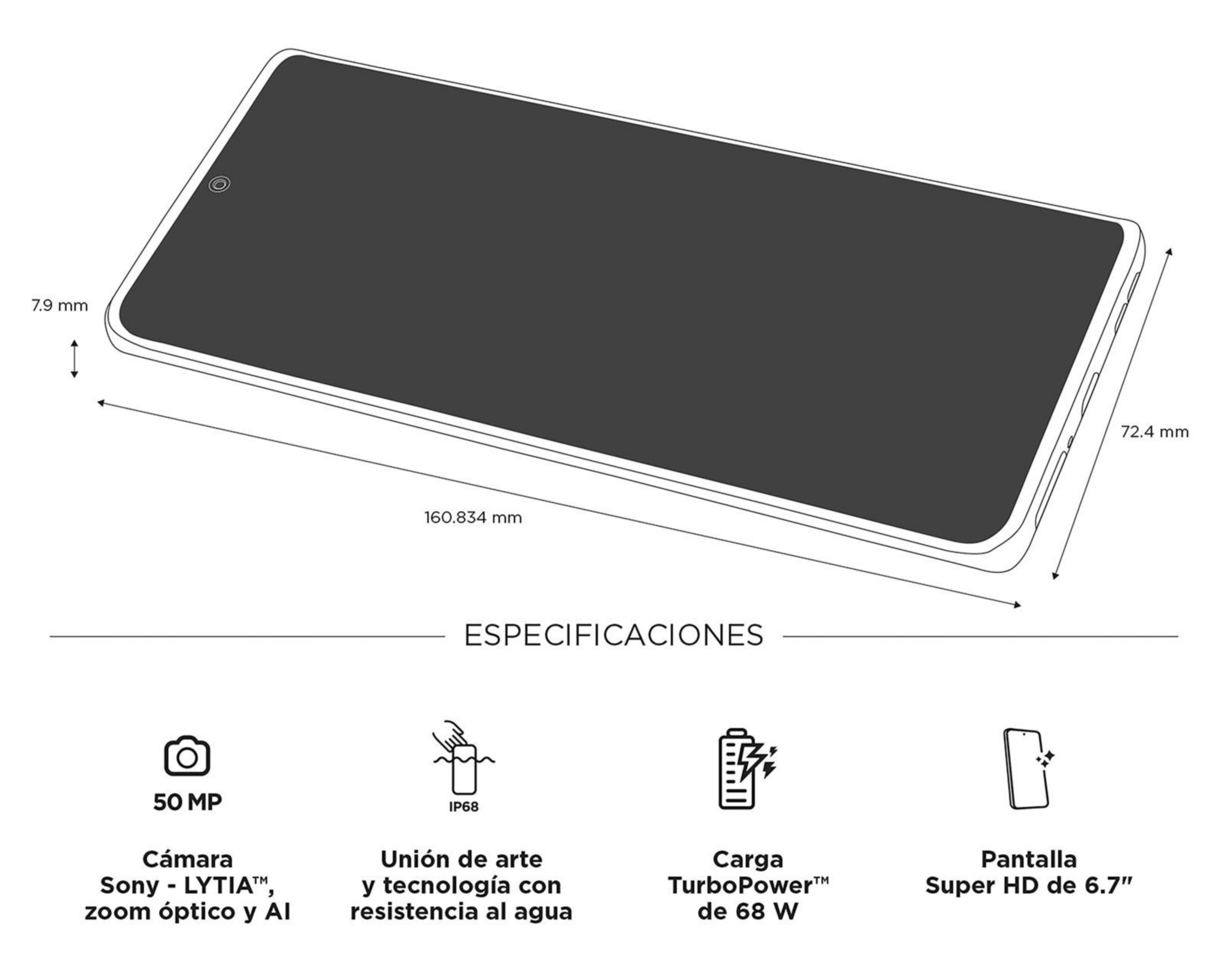 Foto 9 pulgar | AT&T Motorola Edge 50 512 GB Verde