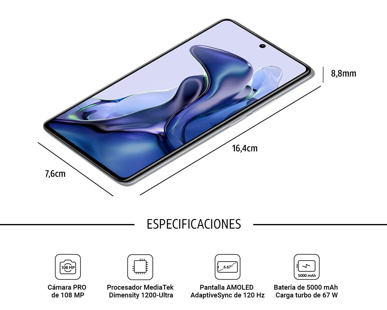 Foto 5 | AT&T/Unefon Xiaomi 11T 8 GB Azul