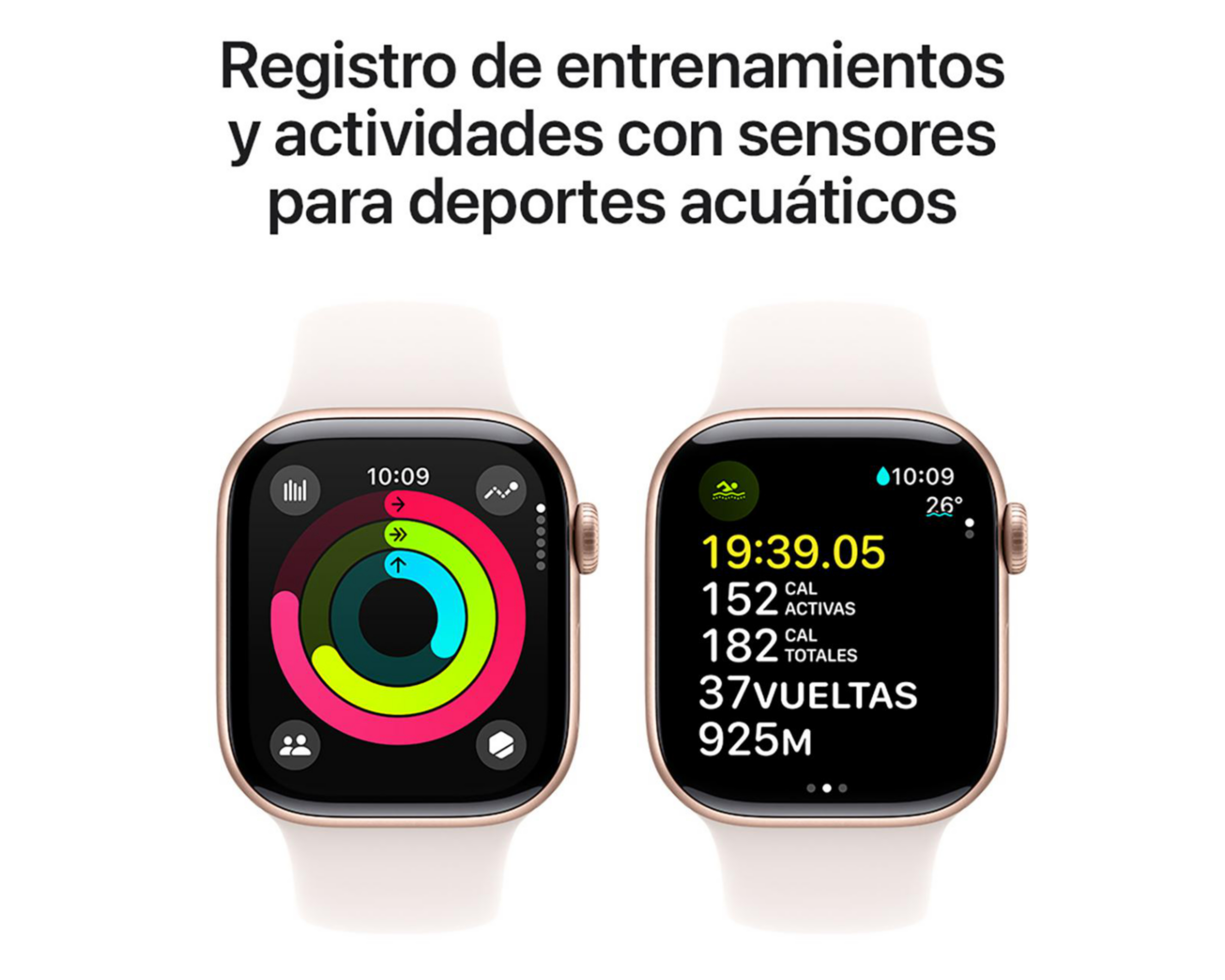 Foto 5 pulgar | Apple Watch Series 10 GPS 42 mm Oro Rosa S-M