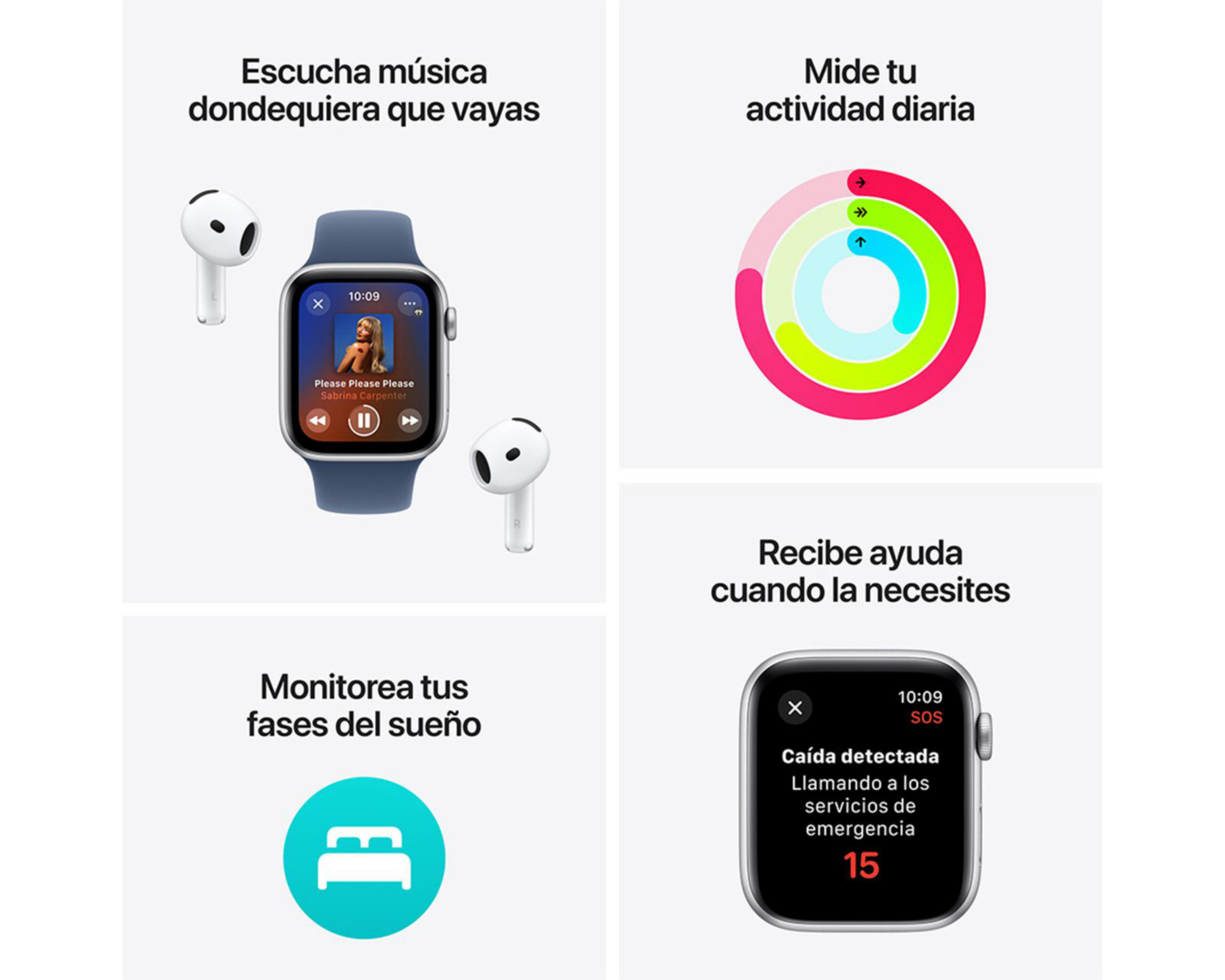 Foto 4 pulgar | Apple Watch SE GPS + Cellular 40 mm Blanco Estelar S-M