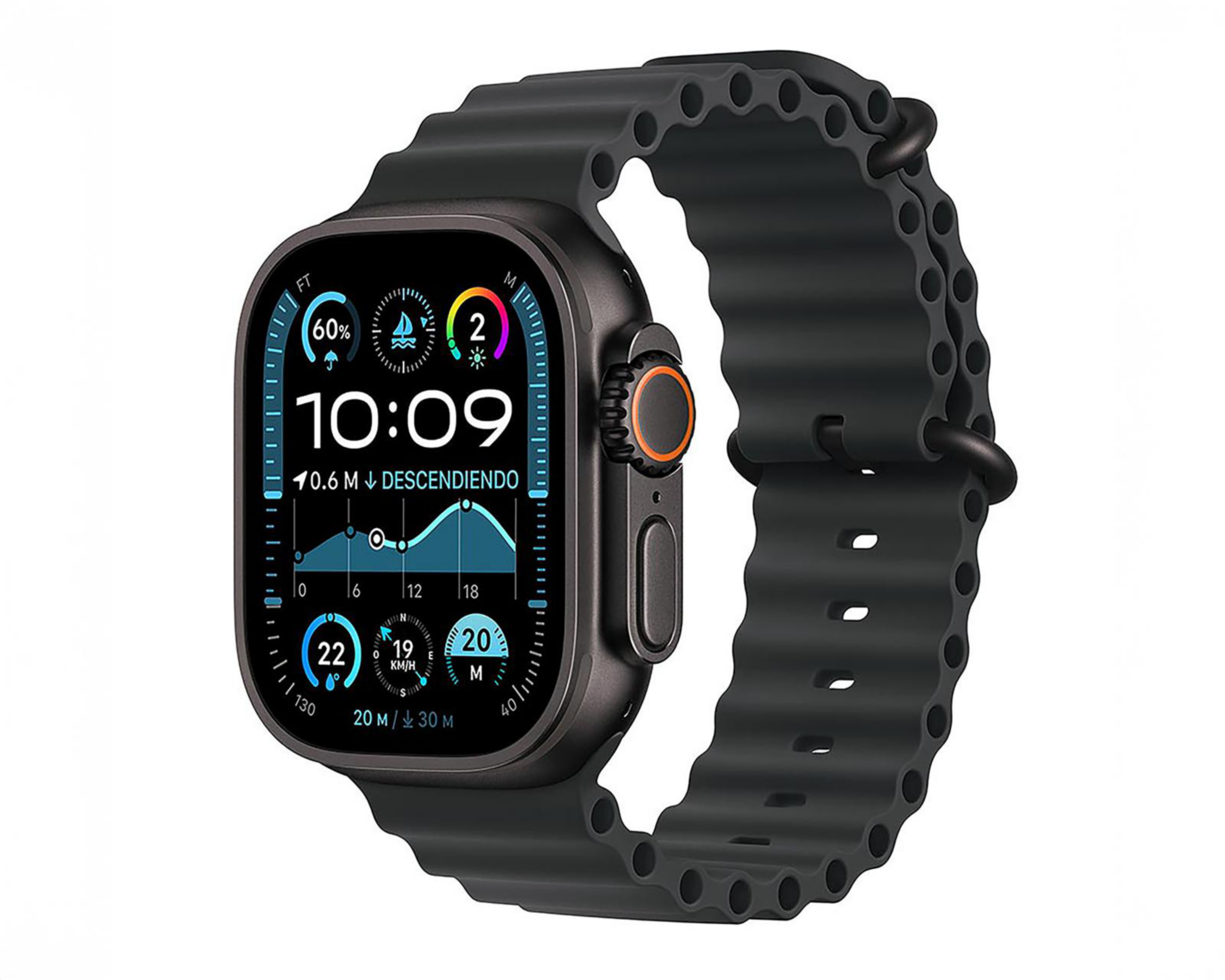 Apple Watch Ultra 2 GPS + Cellular 49 mm Titanio Negro S-M $19,999