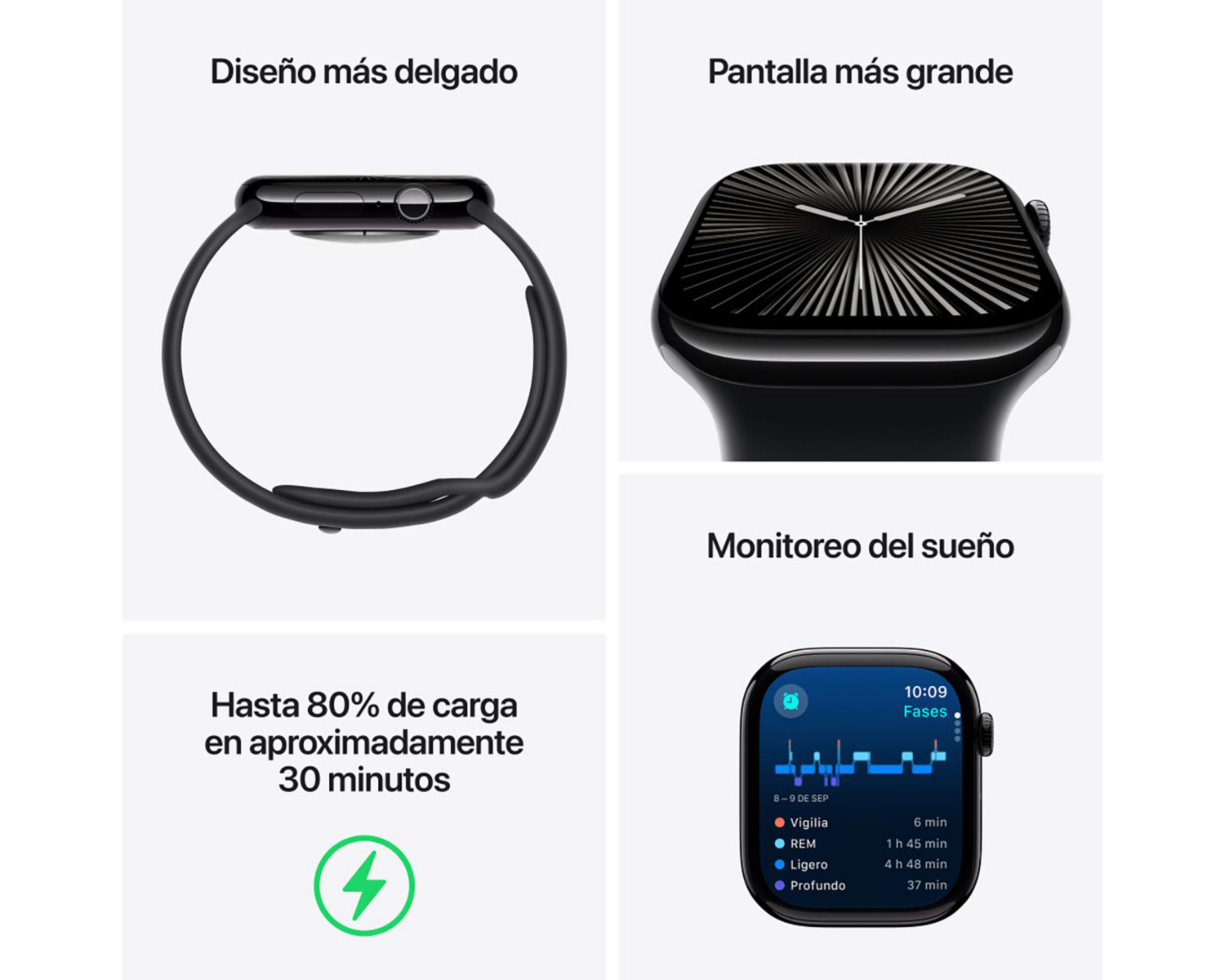 Foto 4 pulgar | Apple Watch Series 10 GPS + Cellular 46 mm Negro Azabache M-L