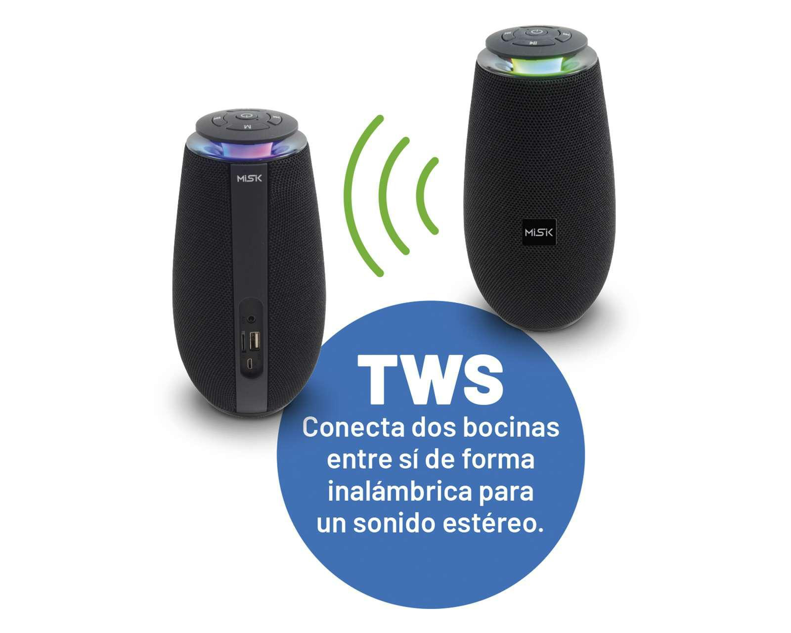 Foto 6 pulgar | Bocina Bluetooth Portátil Misik MS236 Batería Recargable