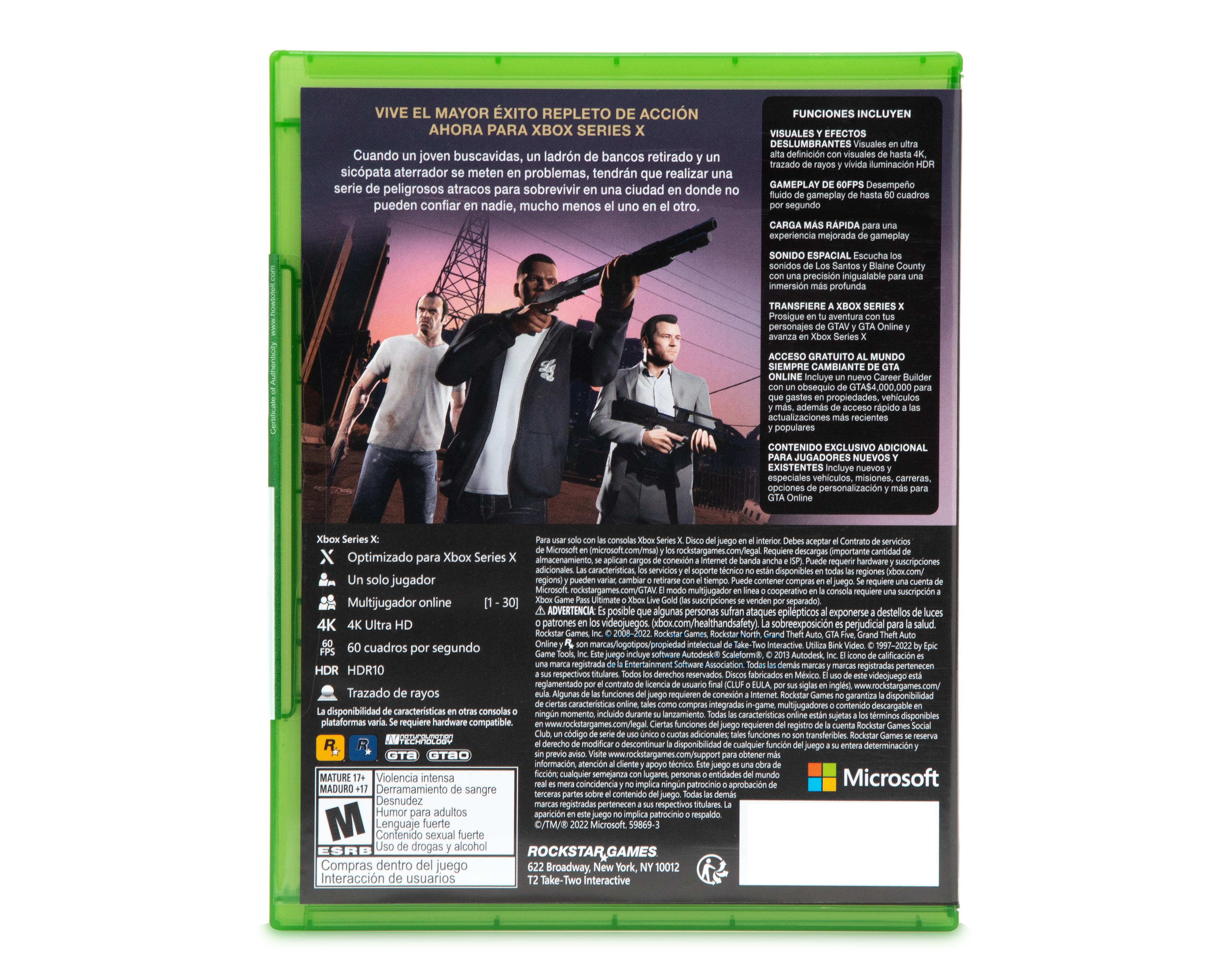 Foto 2 | Grand Theft Auto V para Xbox Series X