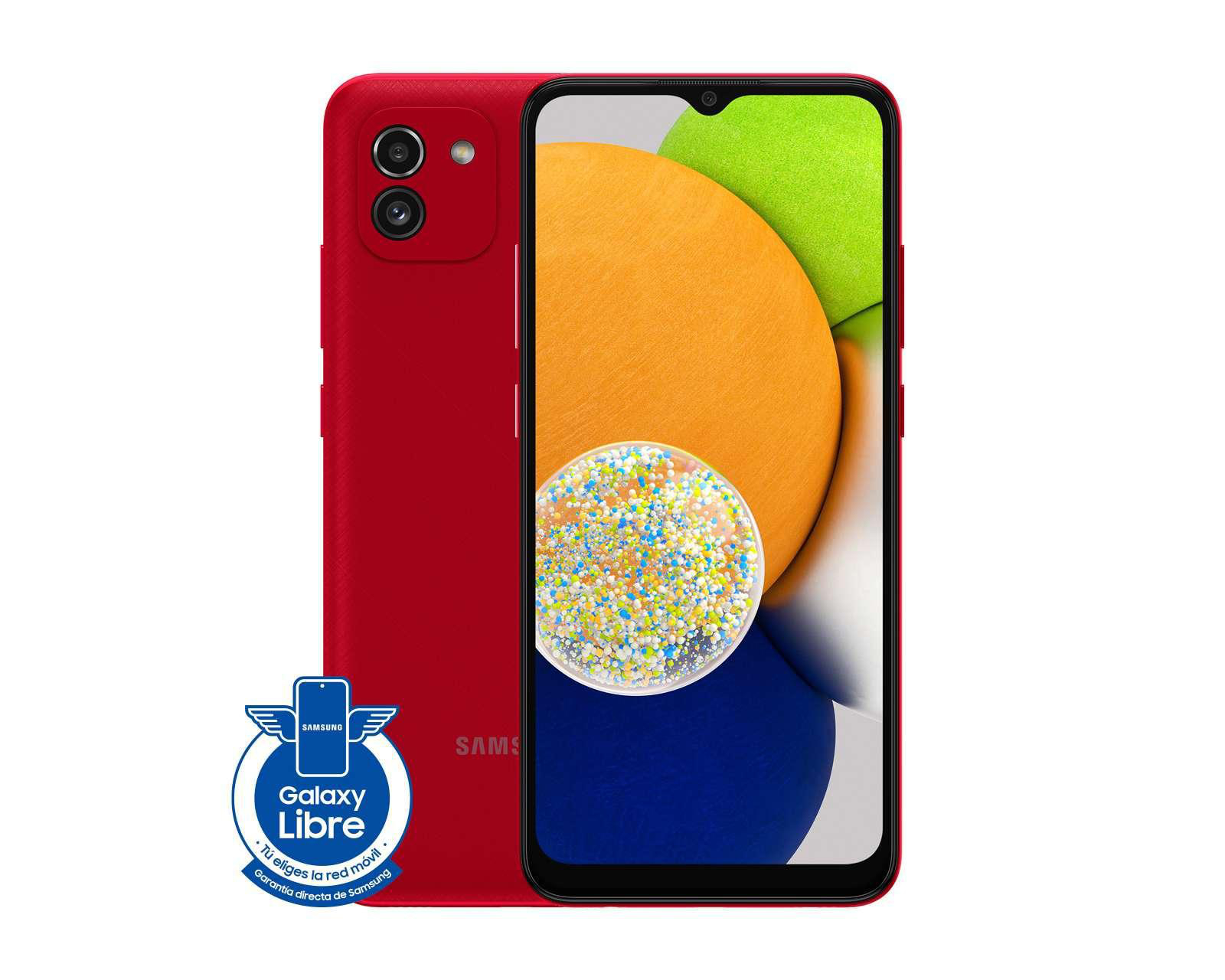 Foto 2 pulgar | Celular Samsung Desbloqueado Galaxy A03 64 GB Rojo