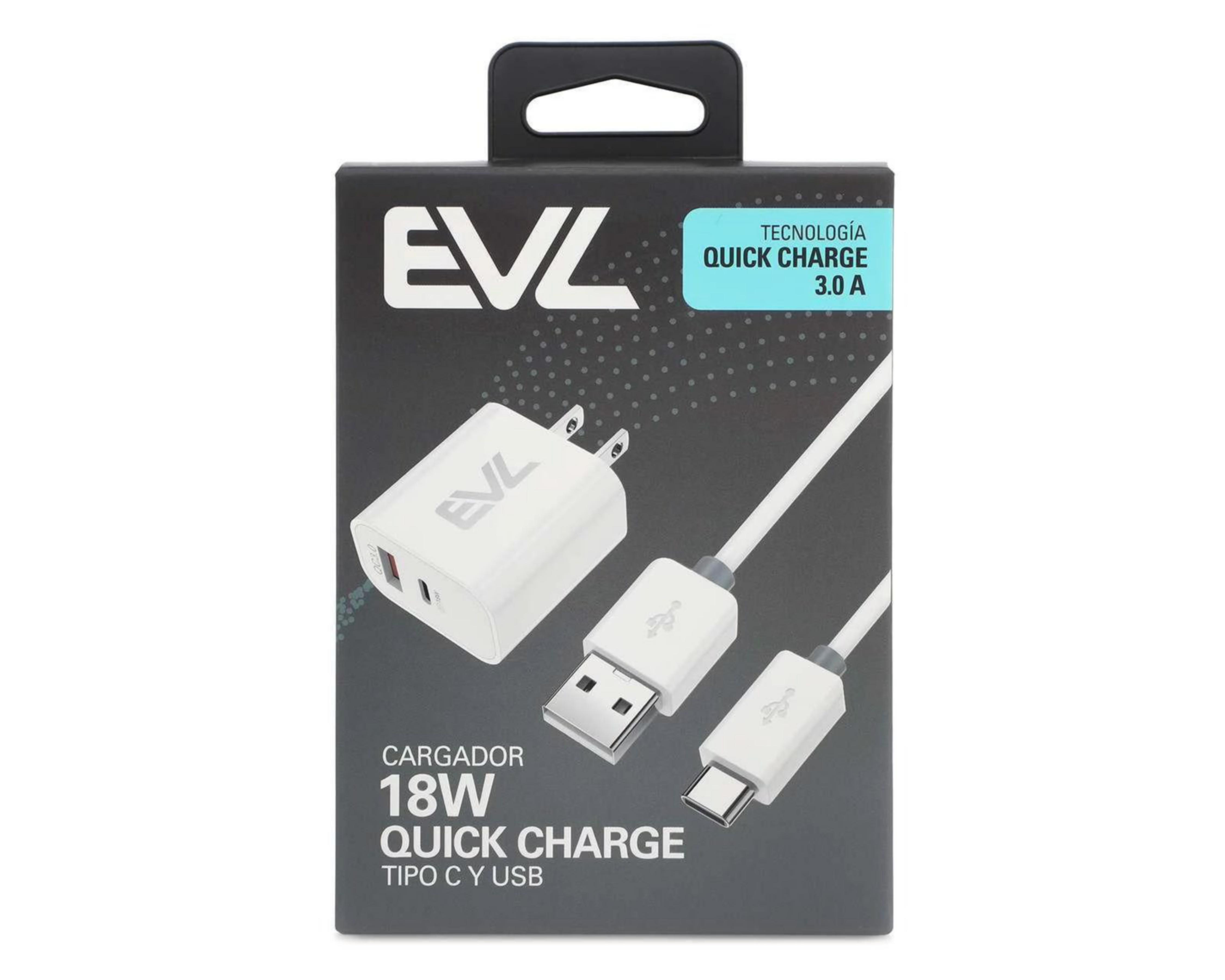 Foto 4 | Cargador EVL Tipo C - USB de 10 W