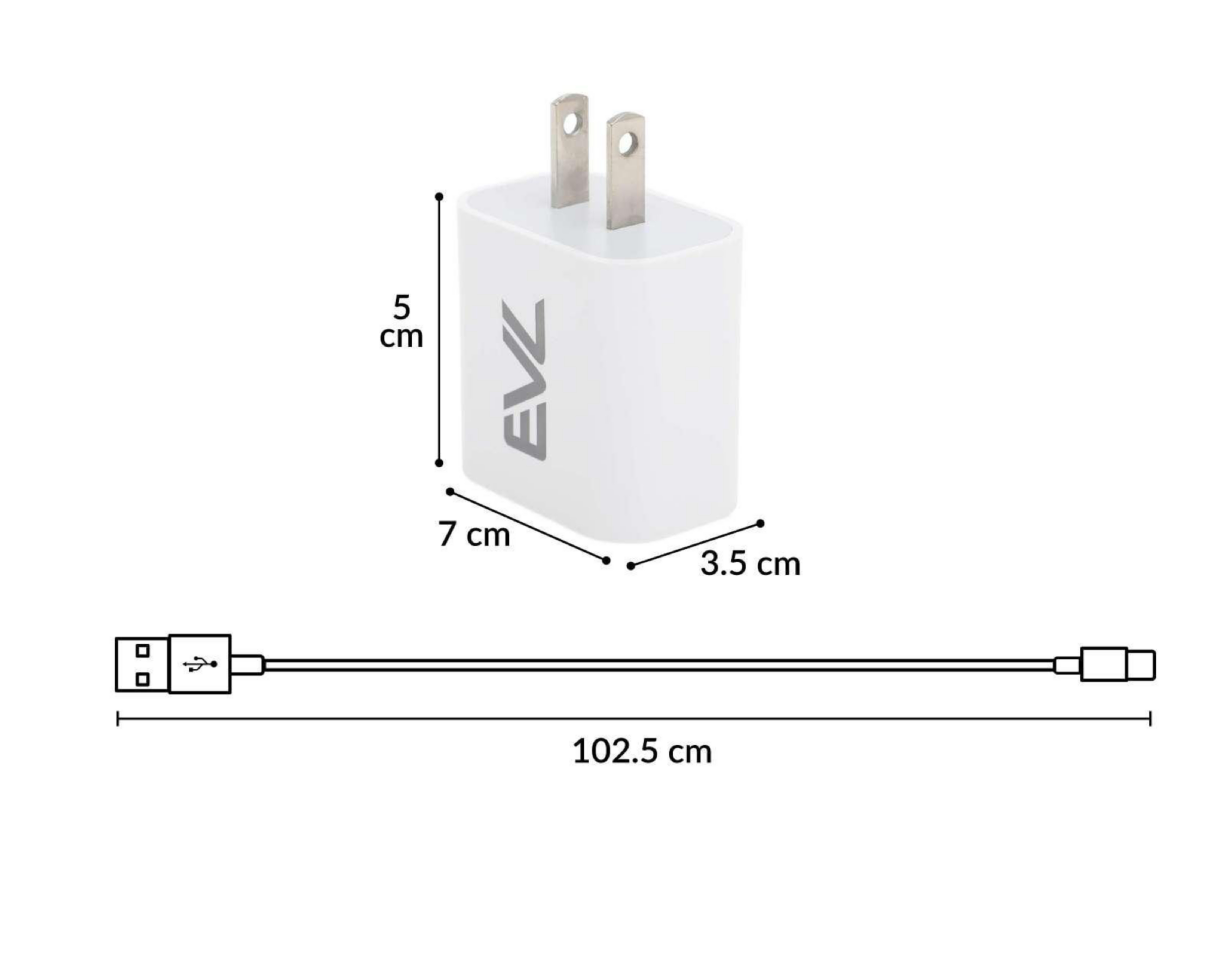 Foto 6 pulgar | Cargador EVL Tipo C - USB de 10 W