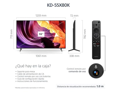 Foto 3 | Pantalla LED Sony 55" Ultra HD 4K Smart TV KD-55X80K
