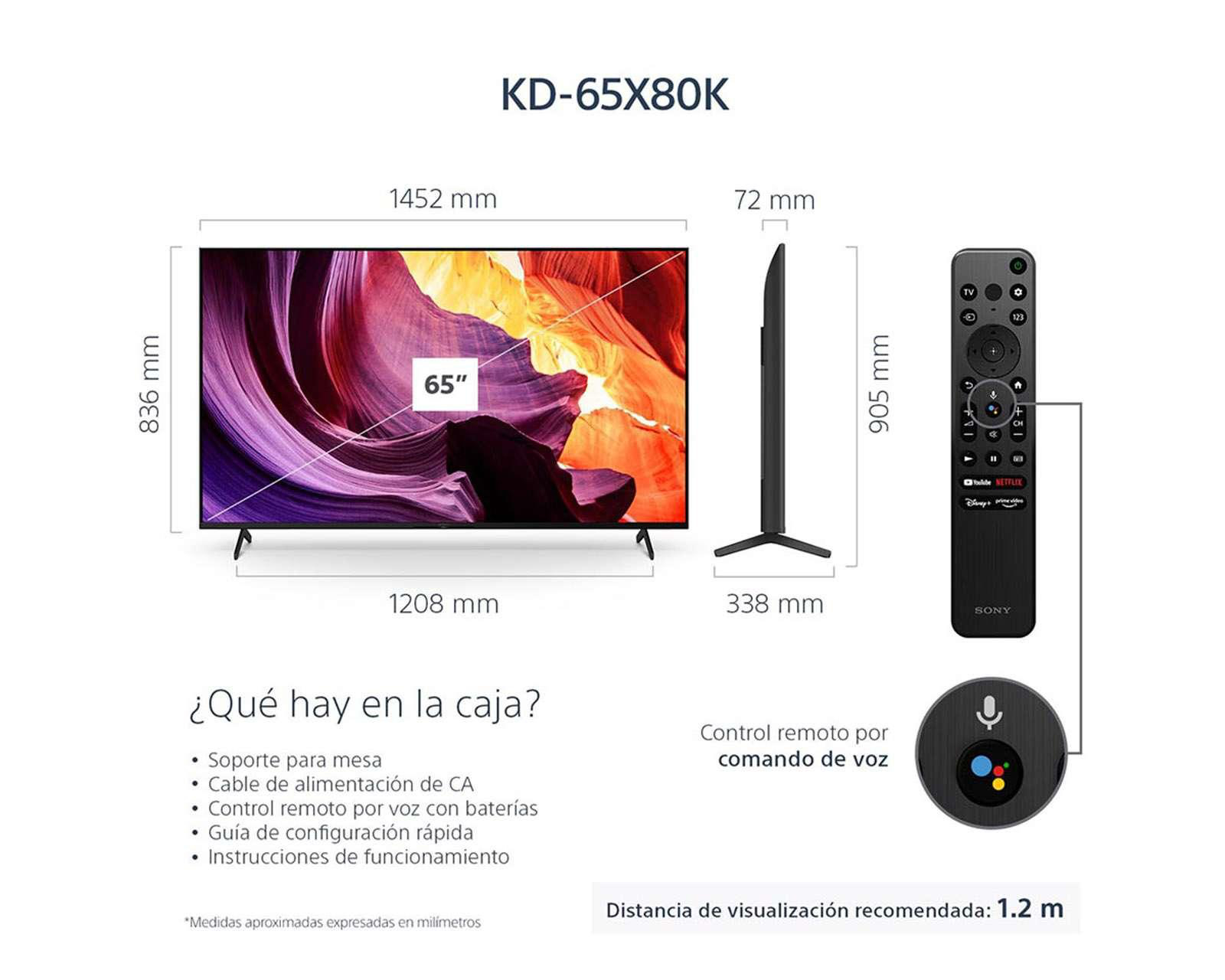Foto 4 pulgar | Pantalla LED Sony 65" Ultra HD 4K Smart TV KD-65X80K
