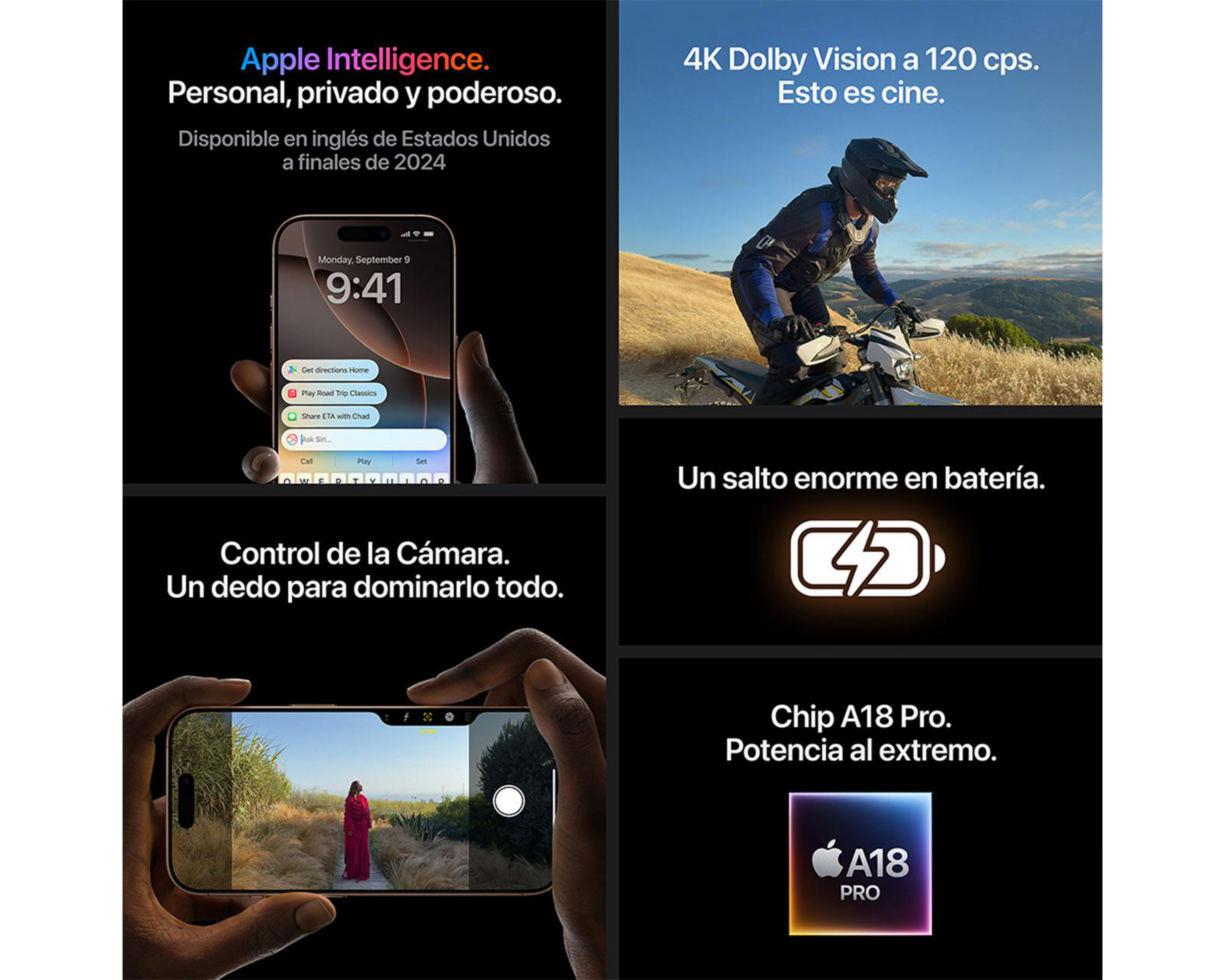 Foto 5 pulgar | iPhone 16 Pro Telcel 128 GB Titanio Negro