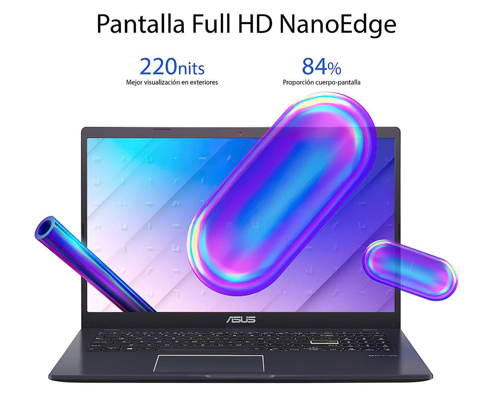 Foto 4 pulgar | Laptop Asus E510MA-EJ653W 15.6" Intel Celeron 4 GB RAM 128 SSD Negra