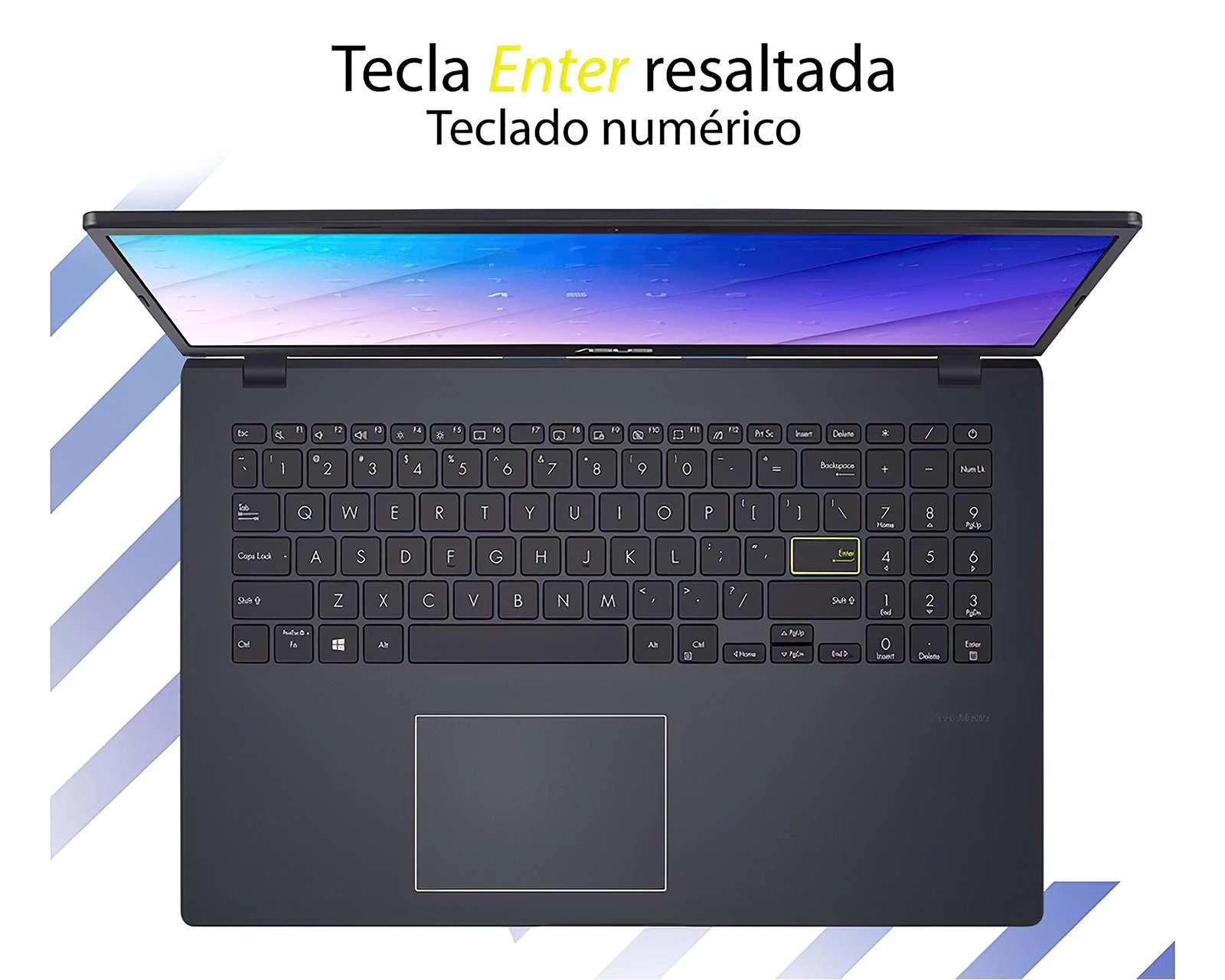 Foto 6 pulgar | Laptop Asus E510MA-EJ653W 15.6" Intel Celeron 4 GB RAM 128 SSD Negra