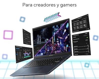 Foto 6 | Laptop Asus M3401QC-KP095W de 14" AMD Ryzen 5 NVIDIA GeForce RTX 3050 8 GB RAM de 512 GB SSD Azul