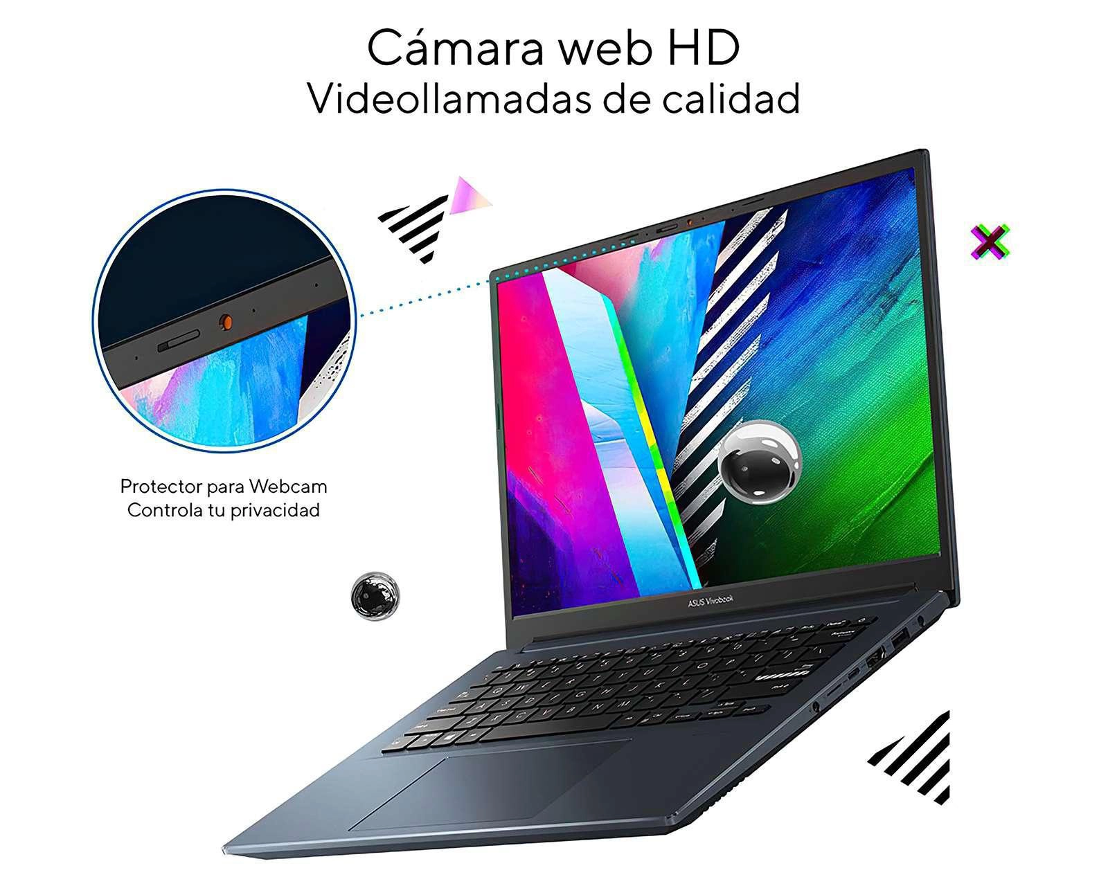 Foto 8 pulgar | Laptop Asus M3401QC-KP095W de 14" AMD Ryzen 5 NVIDIA GeForce RTX 3050 8 GB RAM de 512 GB SSD Azul