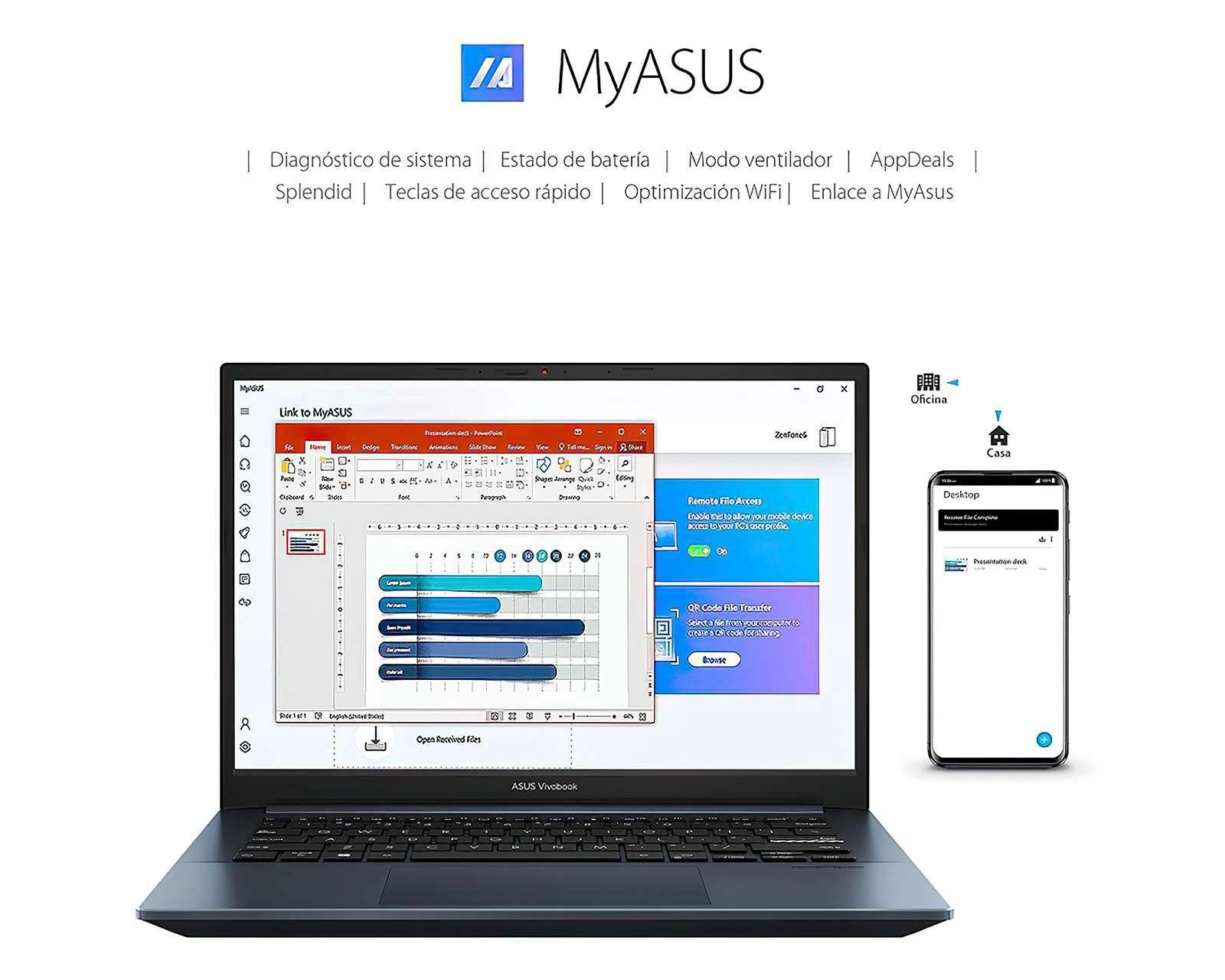 Foto 10 pulgar | Laptop Asus M3401QC-KP095W de 14" AMD Ryzen 5 NVIDIA GeForce RTX 3050 8 GB RAM de 512 GB SSD Azul