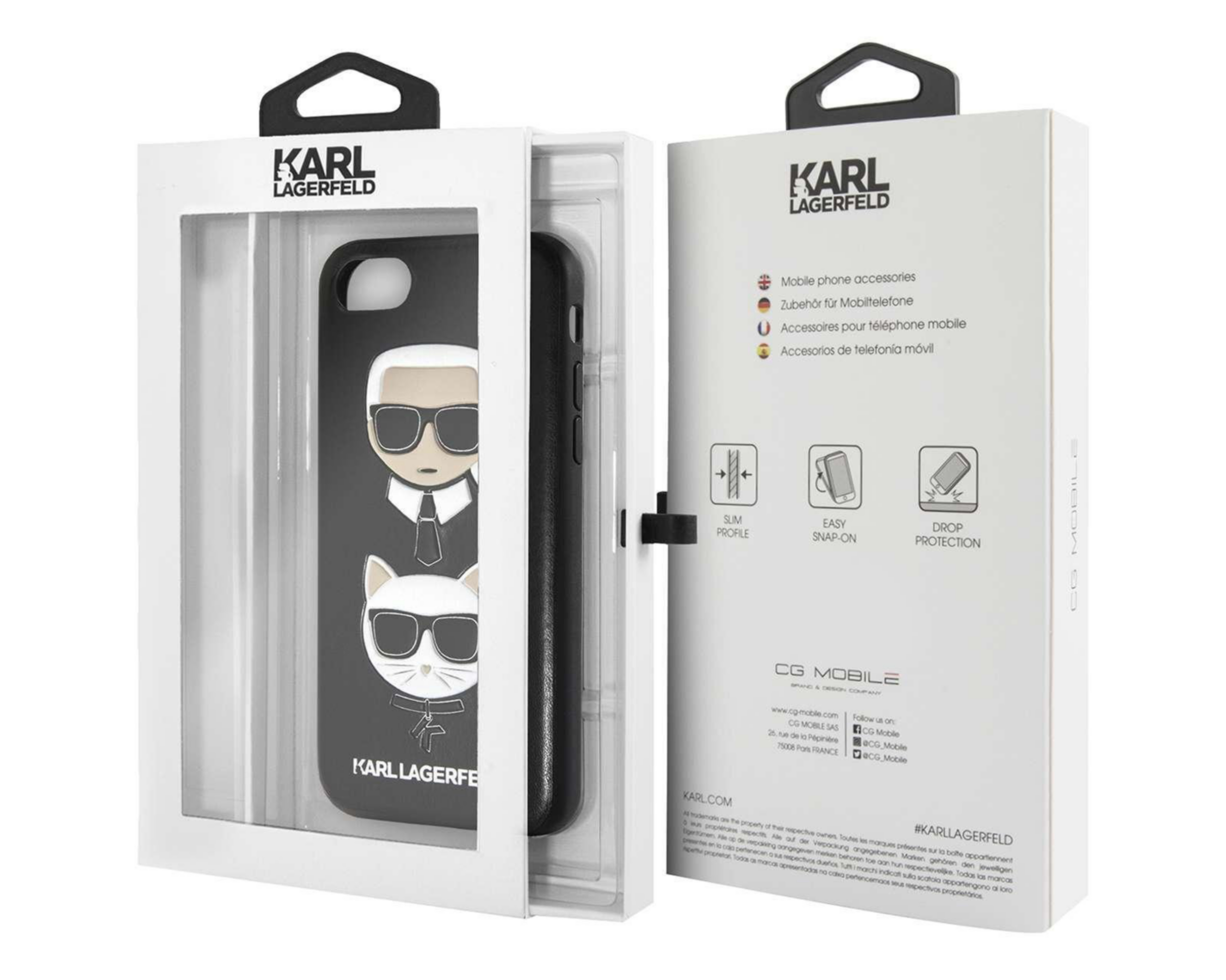 Foto 5 pulgar | Funda Karl Lagerfeld para iPhone 7, 8, y SE