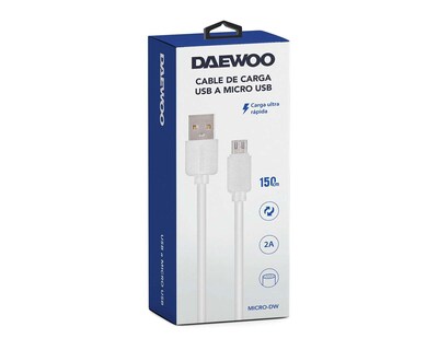 Foto 3 | Cable Daewoo Tipo Micro USB de 1.5 Metros