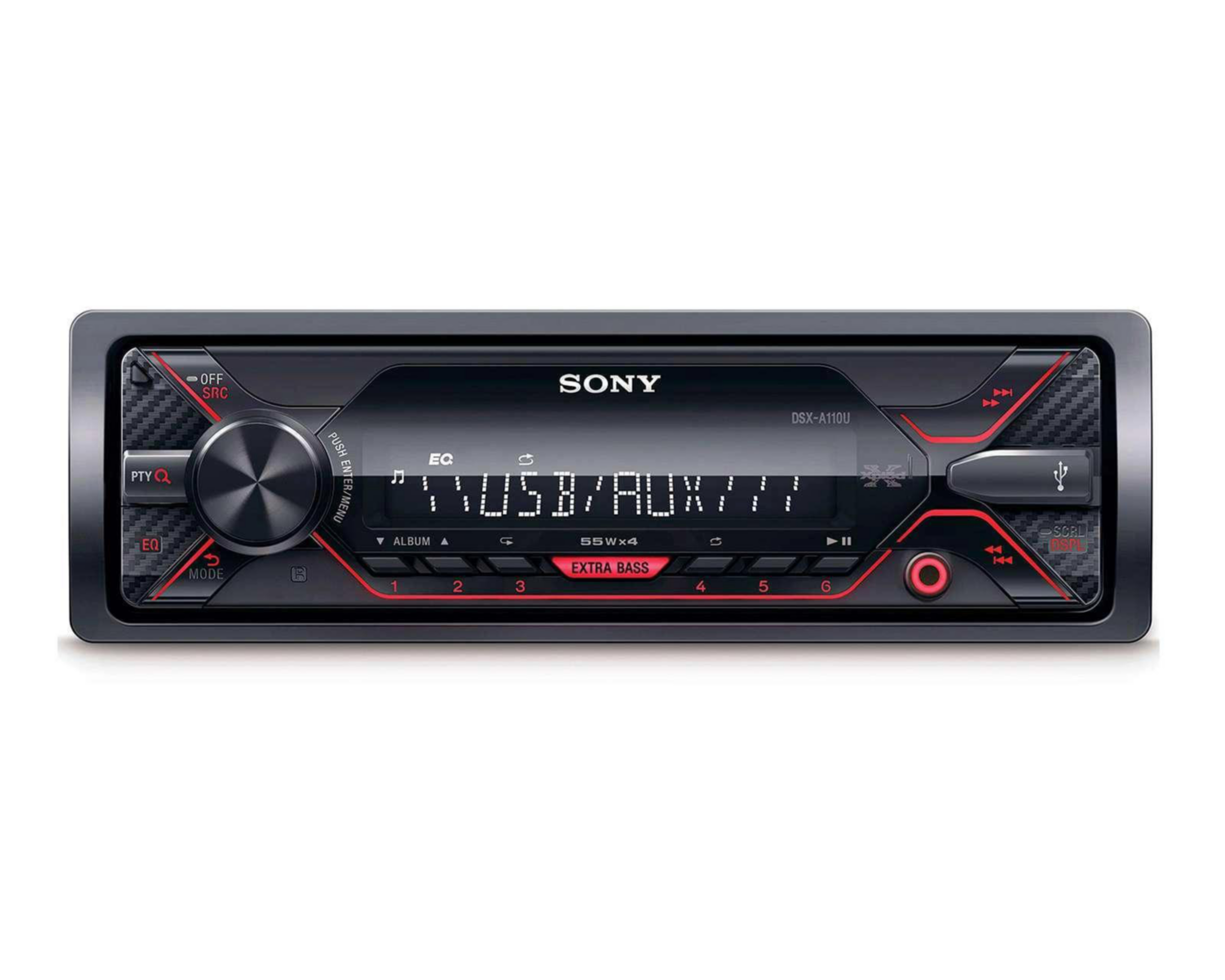 Autoestéreo Sony sin CD DSX-A110U/Q1 con Entrada USB Negro